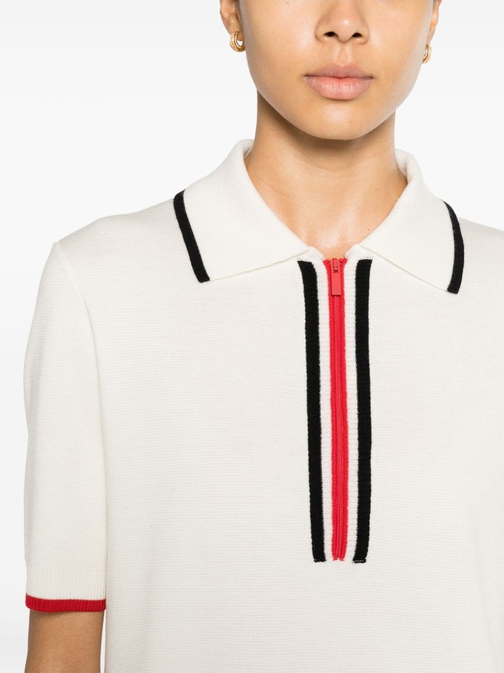 RWB-stripe virgin wool dress - 5