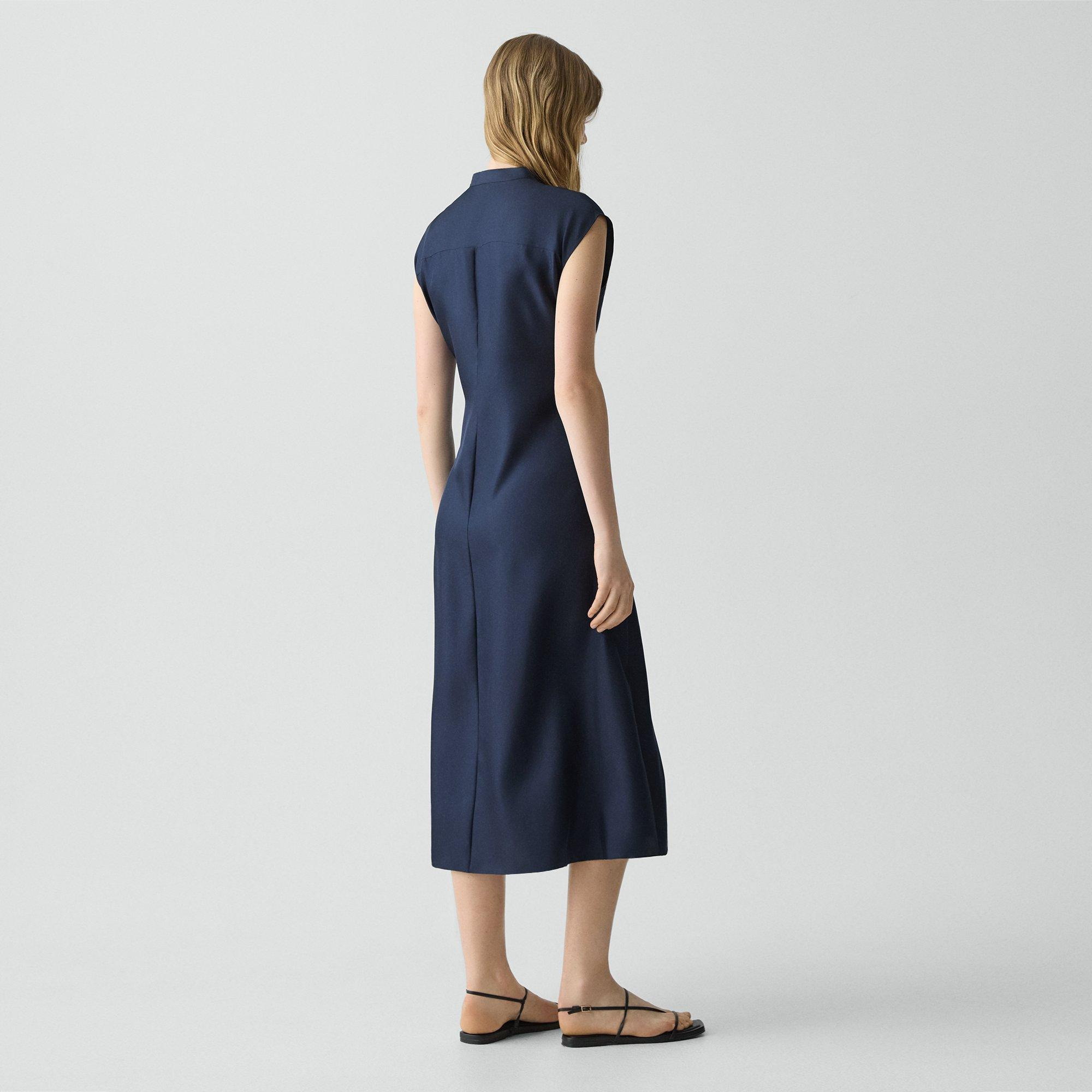 Convertible Wrap Dress in Mod Silk Twill - 4