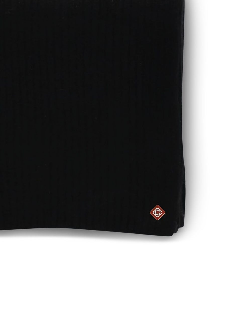 ribbed logo scarf - 2