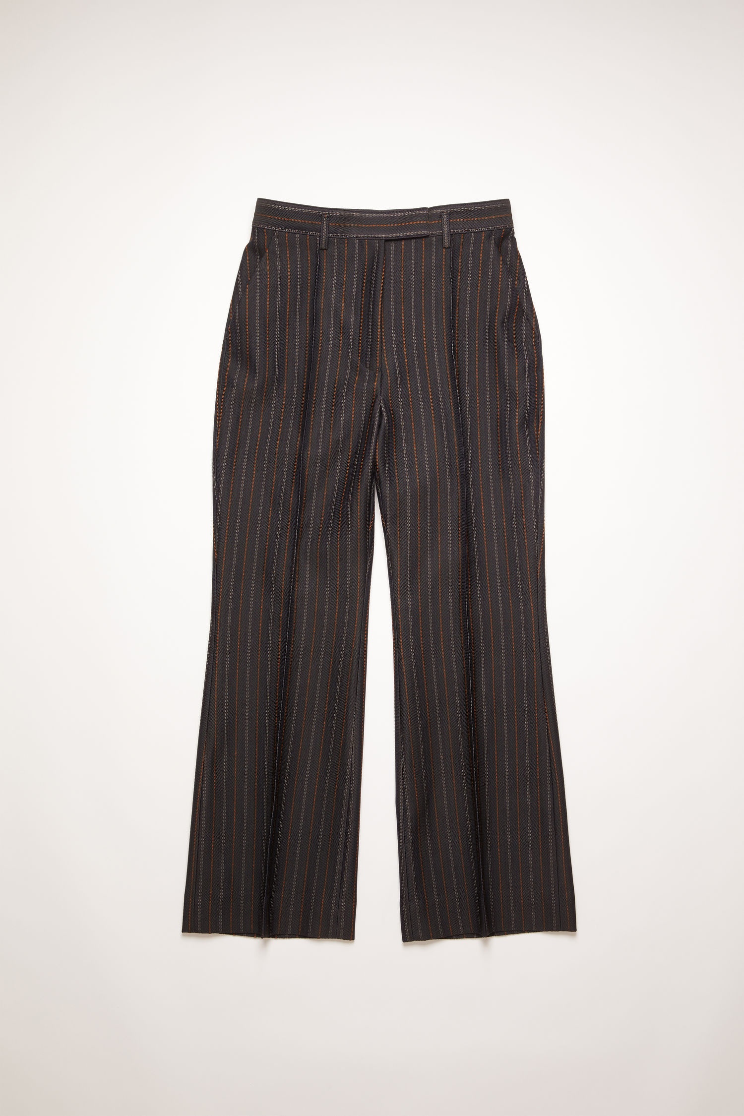 Flared pinstripe trousers navy/orange - 1