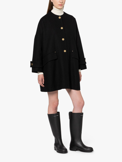 Mackintosh HUMBIE BLACK WOOL COLLARLESS COAT outlook