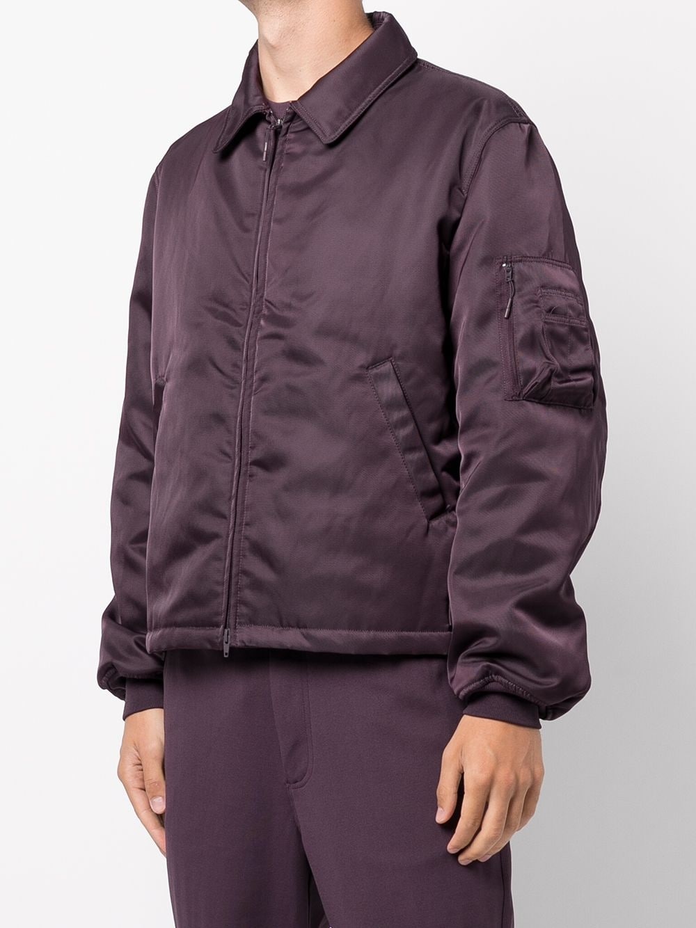 classic-collar bomber jacket - 3