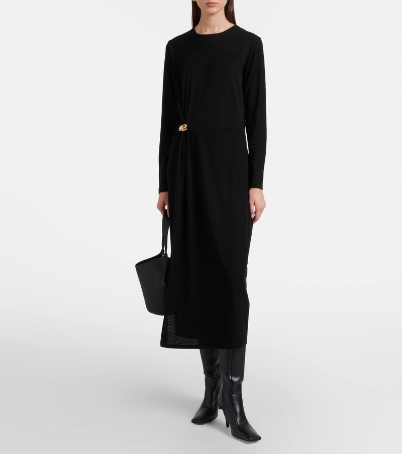 Vince Draped wool-blend midi dress outlook