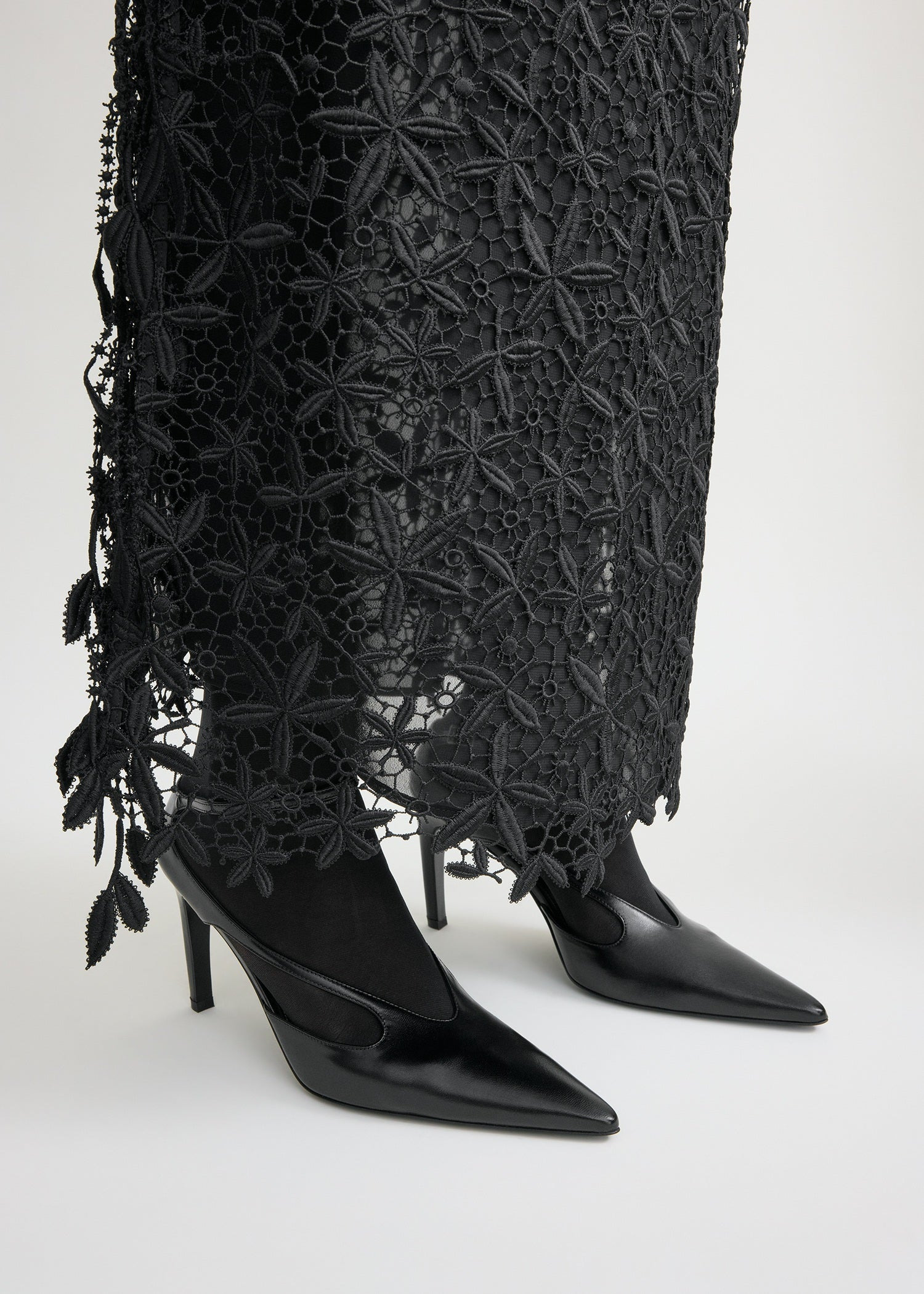 Leather stiletto pumps black - 3