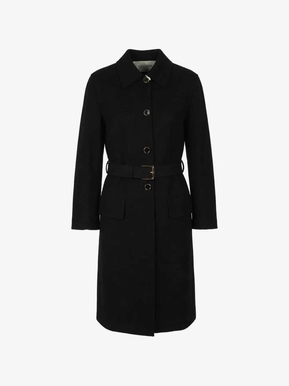VLogo belted coat - 1