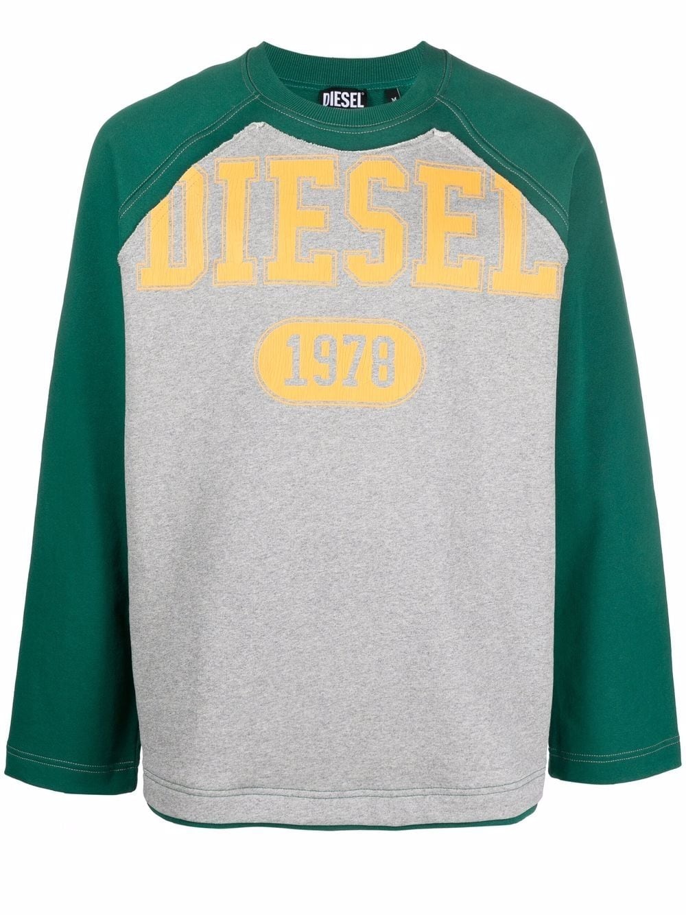 logo-print two-tone sweatshirt - 1