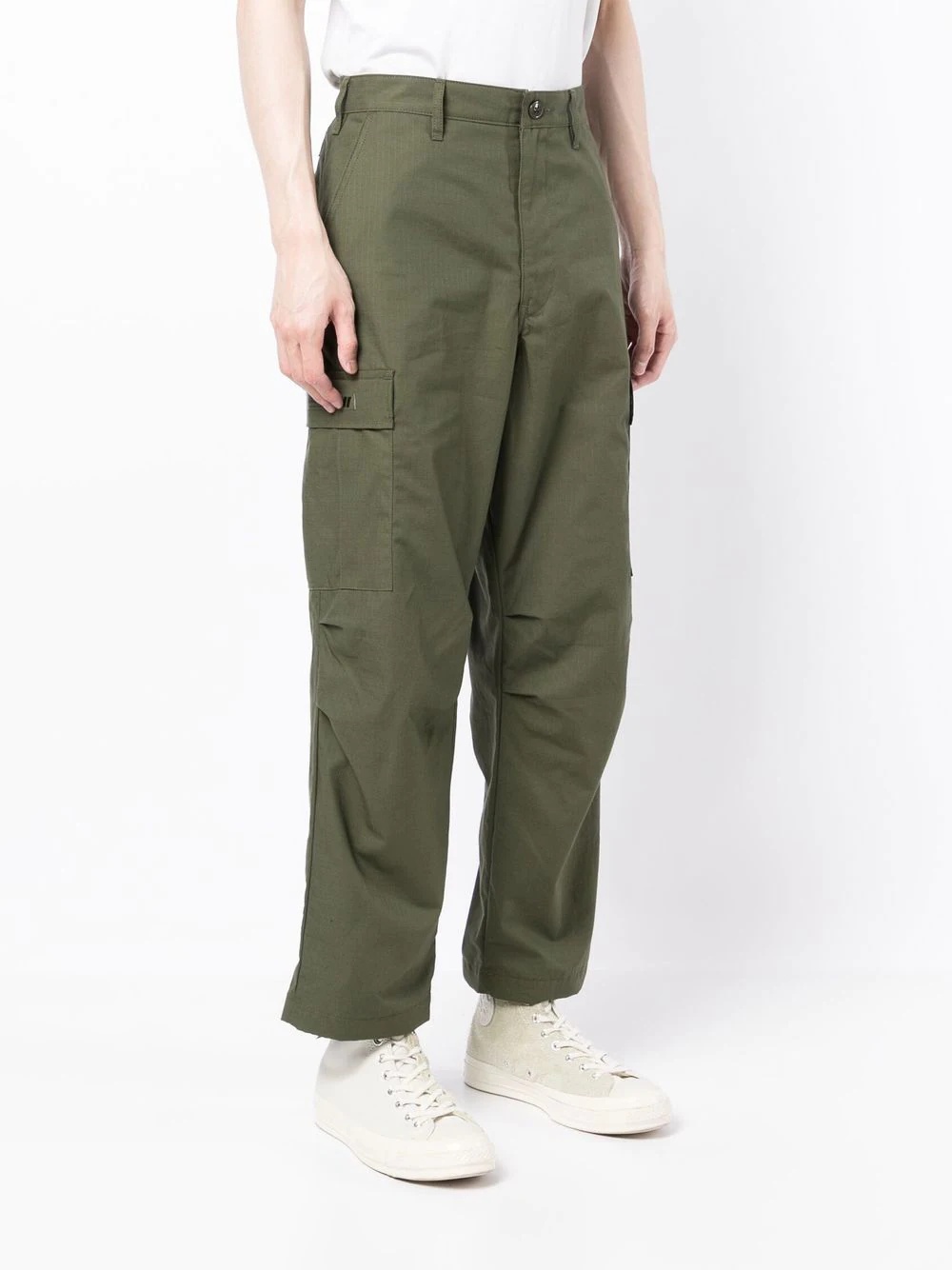 straight-leg cargo trousers - 3