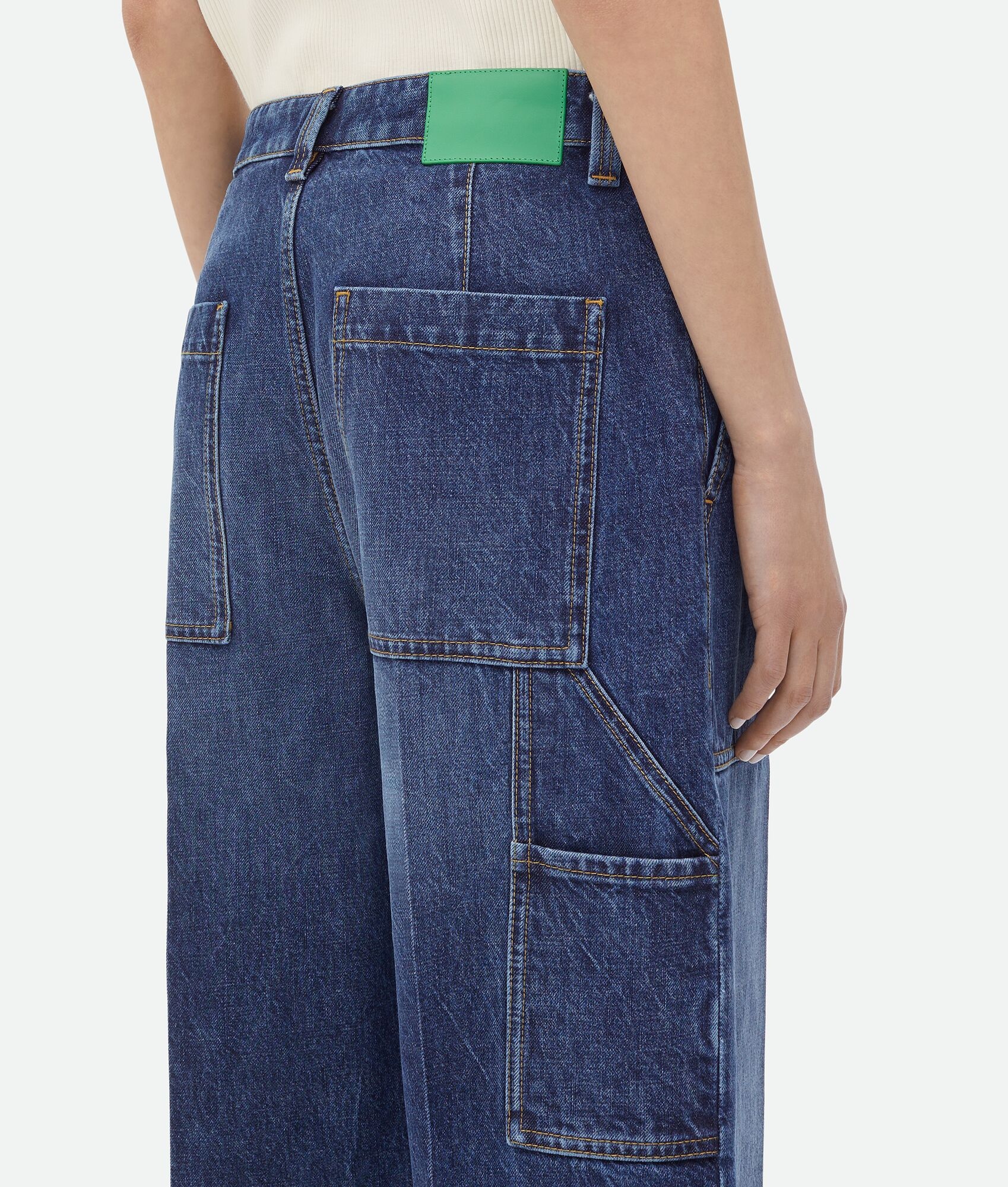 Medium Washed Cargo Denim - 4
