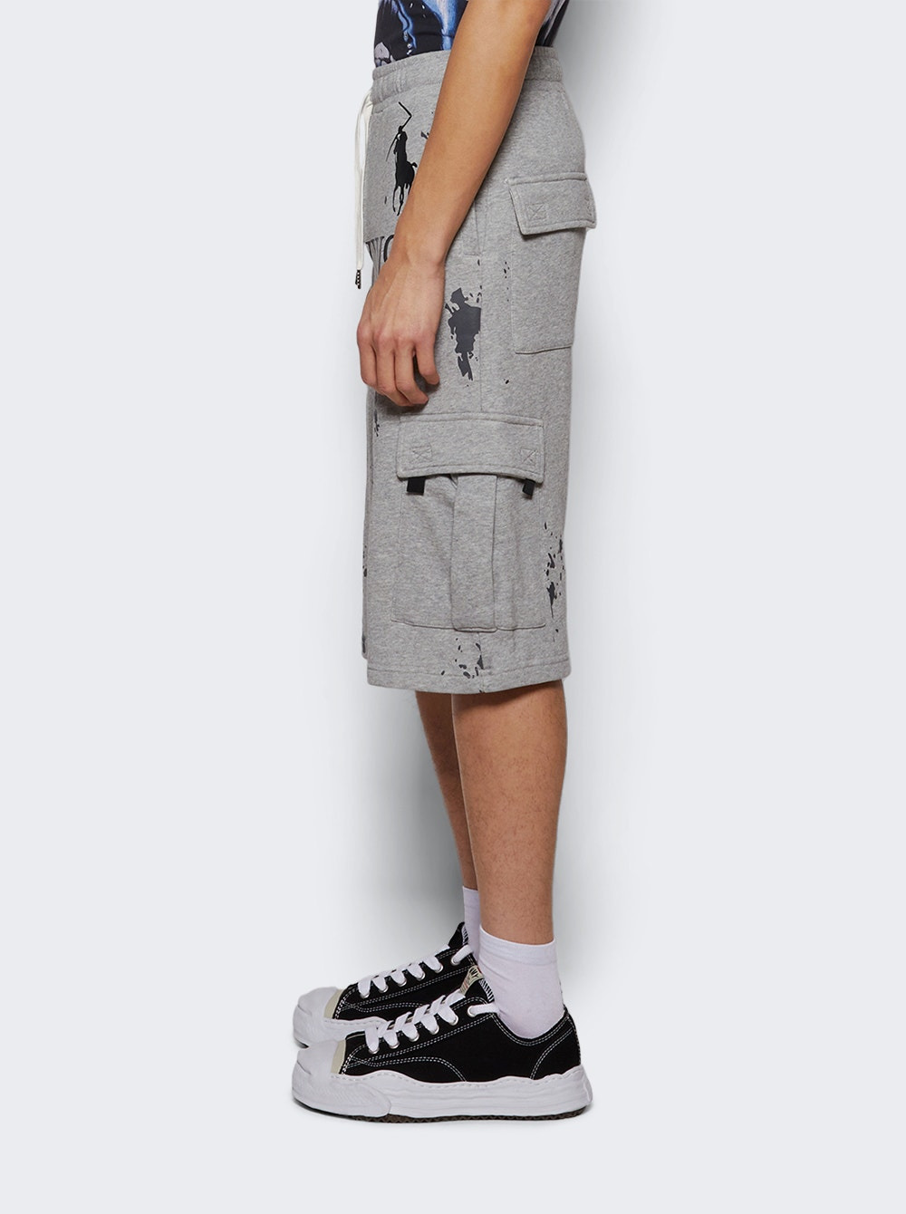 Praying Ai Logo Shorts Grey - 4