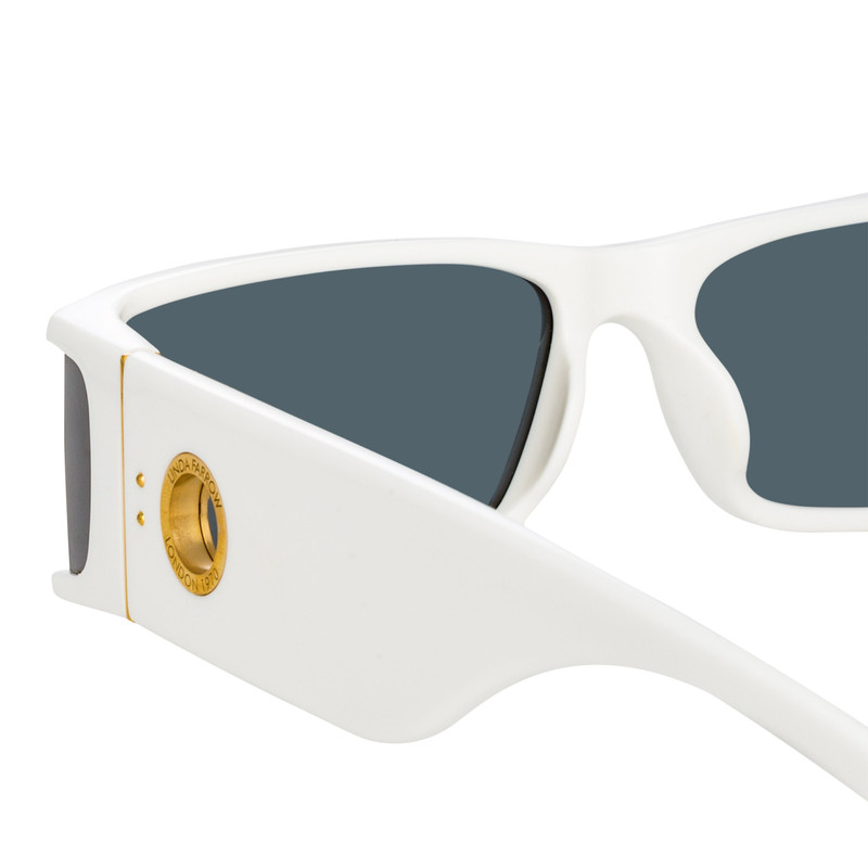 MYA RECTANGULAR SUNGLASSES IN WHITE 4