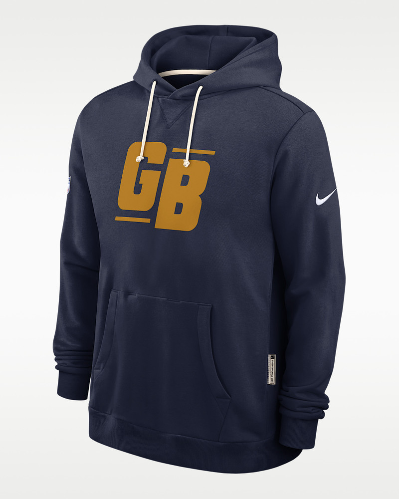 Green Bay Packers Alt Offensive Set Play Sideline Men's Nike Dri-FIT NFL Pullover Hoodie 1