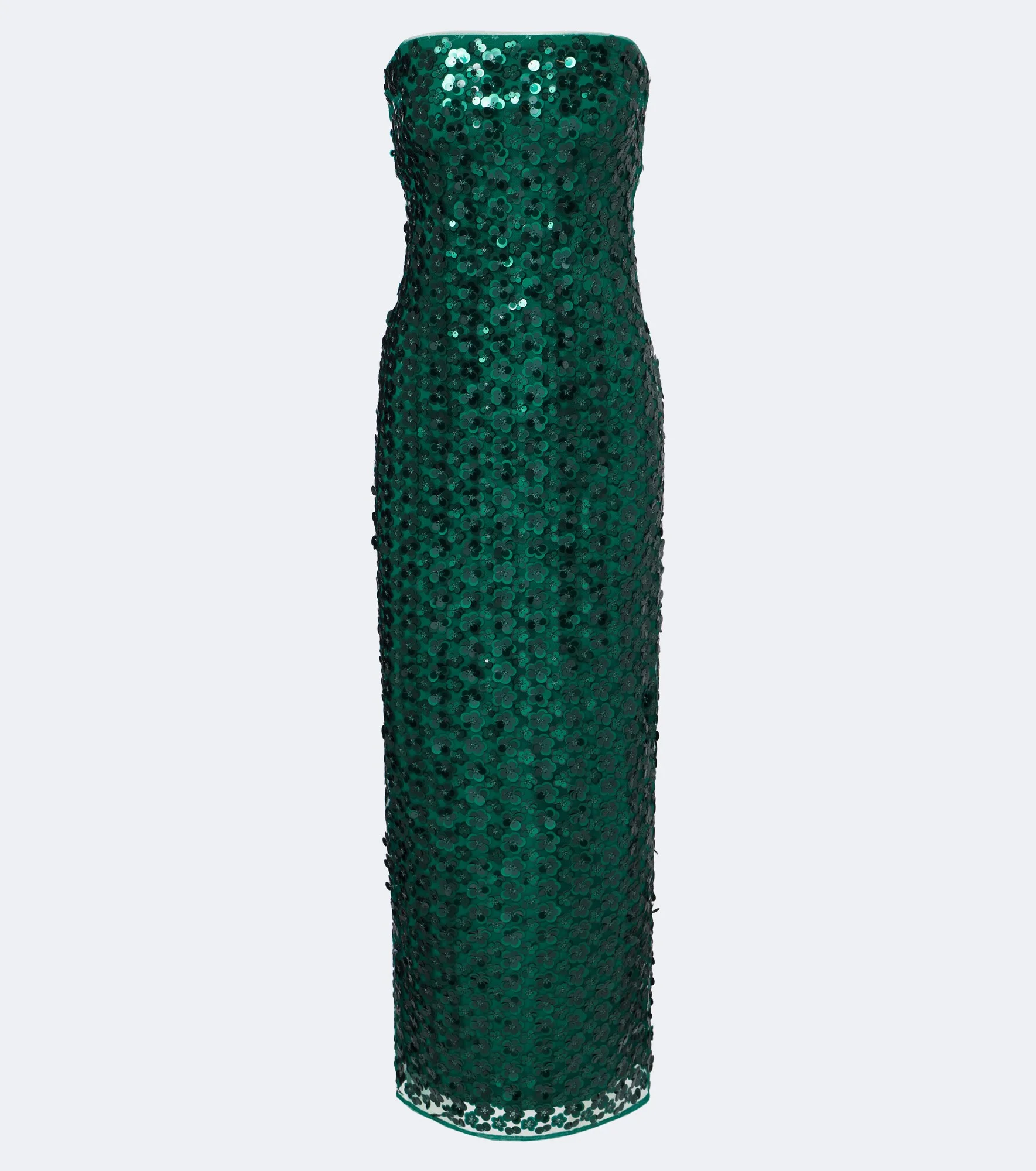 Sequined strapless cocktail dress - 1