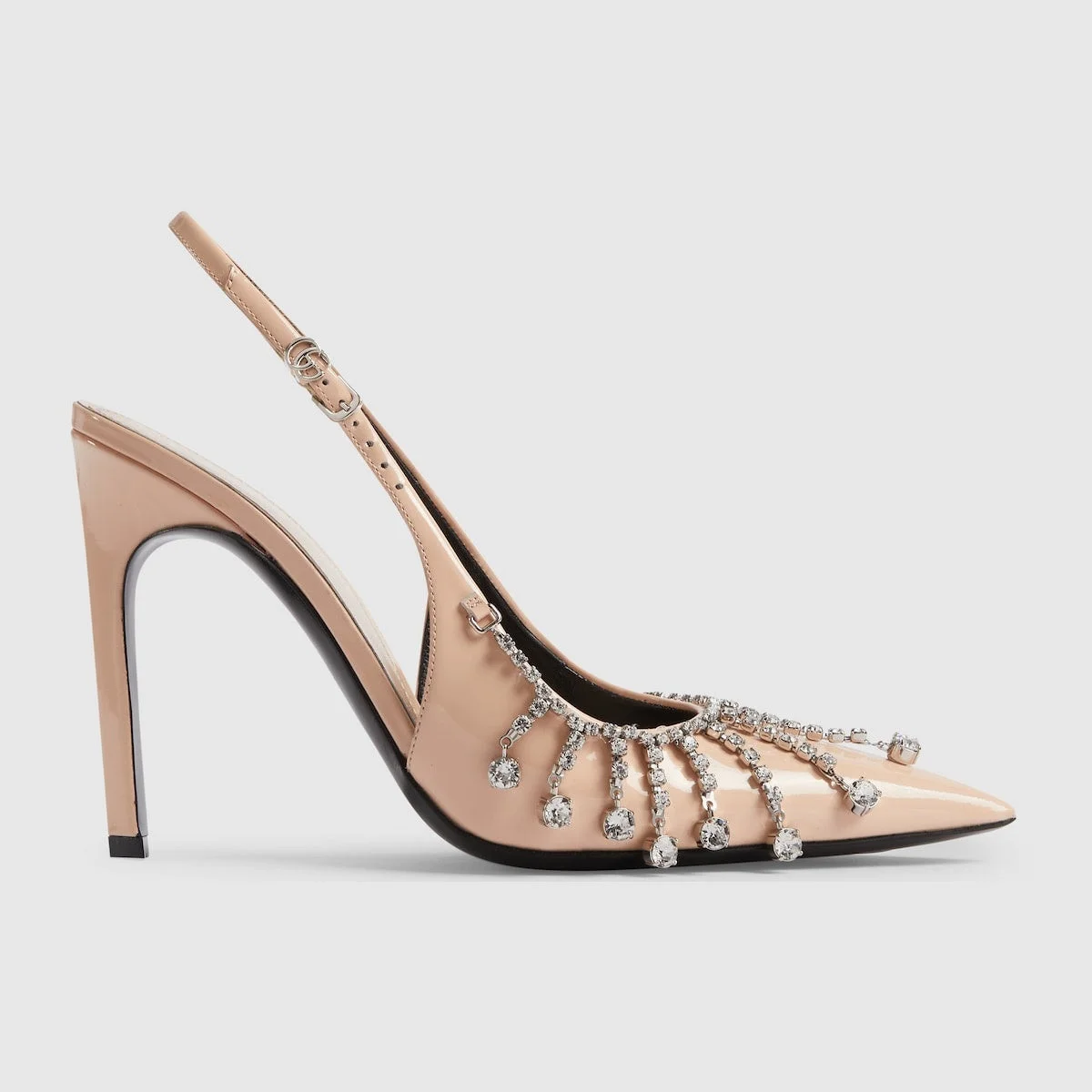 Gucci Crystal Chain Pumps - 1