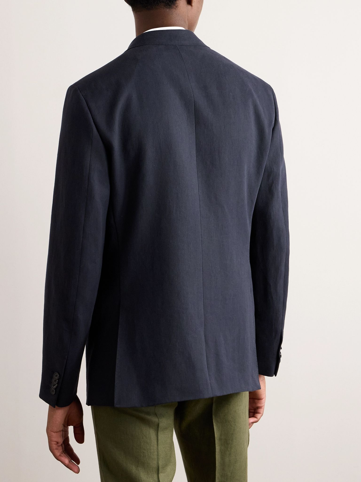 Torino Linen Suit Jacket Navy - 3