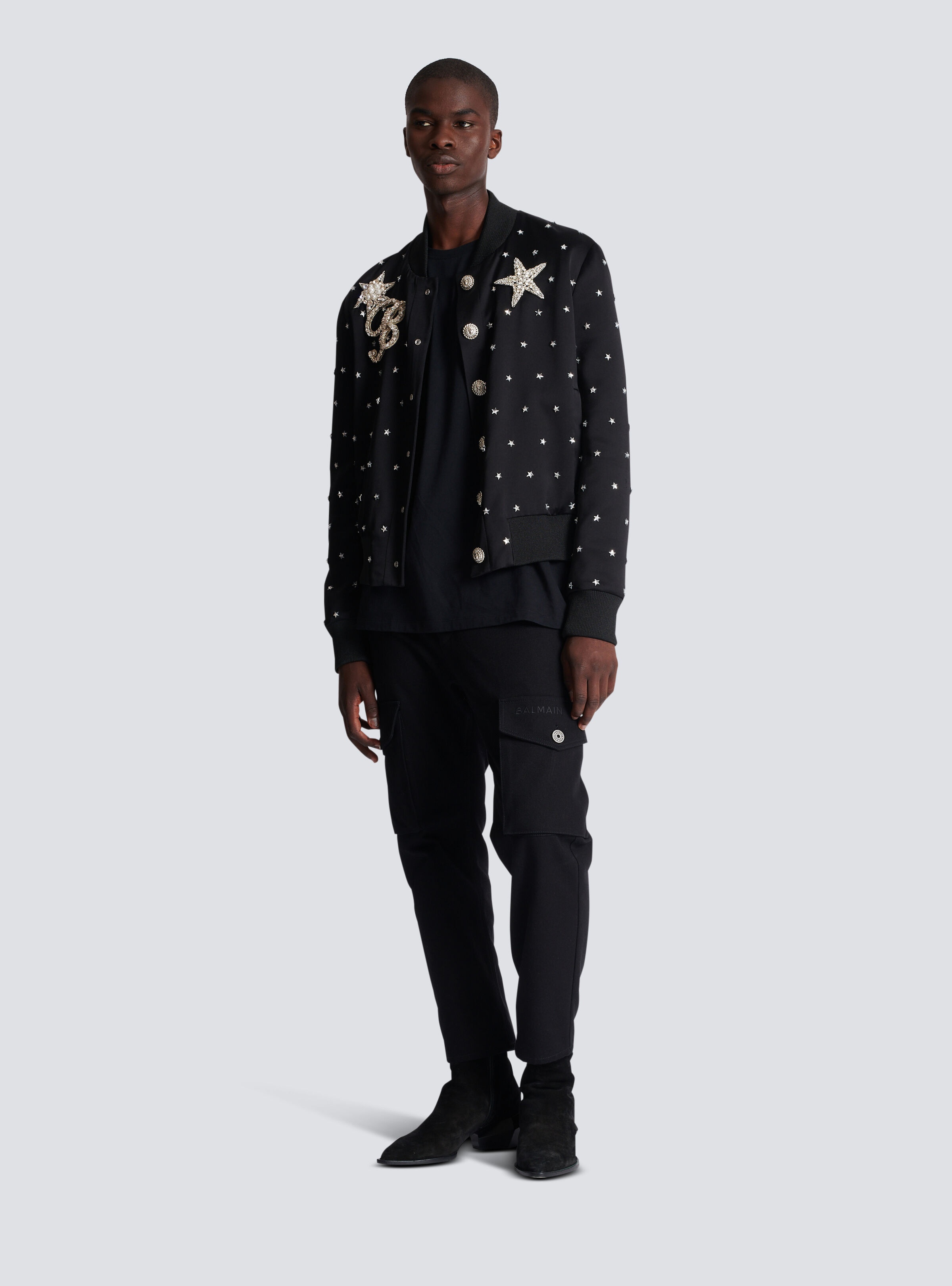 Stars embroidered bomber jacket - 2