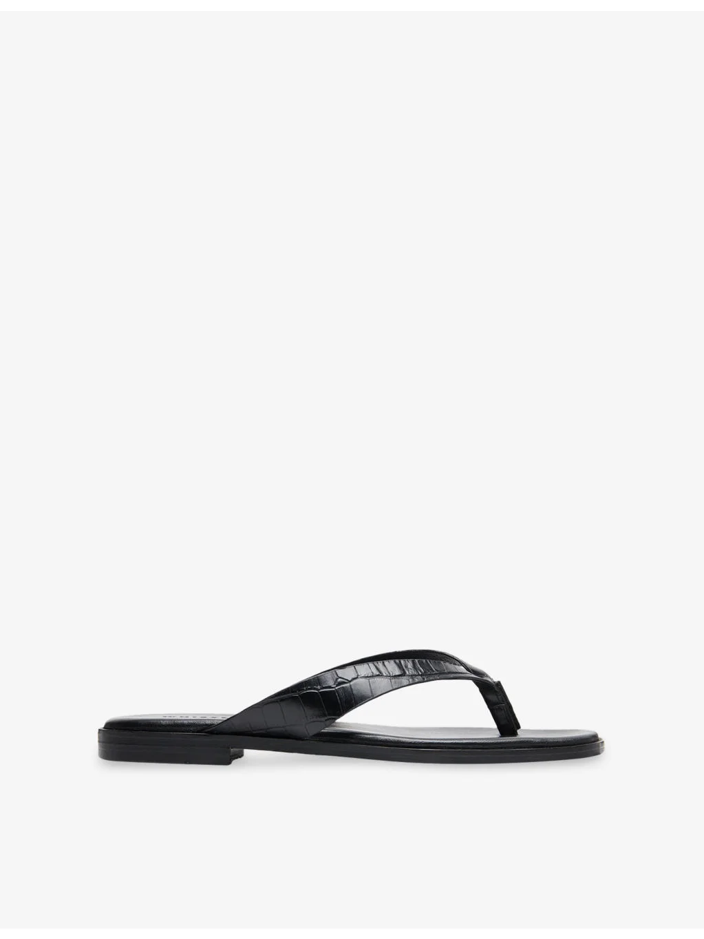 Croc Embossed Leather Flip-Flops - 1