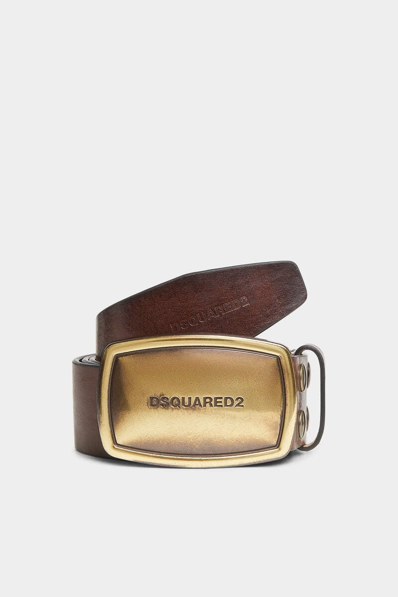 DSQUARED2 VINTAGE LOGO PLAQUE BELT 1