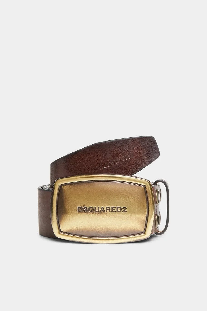 DSQUARED2 VINTAGE LOGO PLAQUE BELT - 1