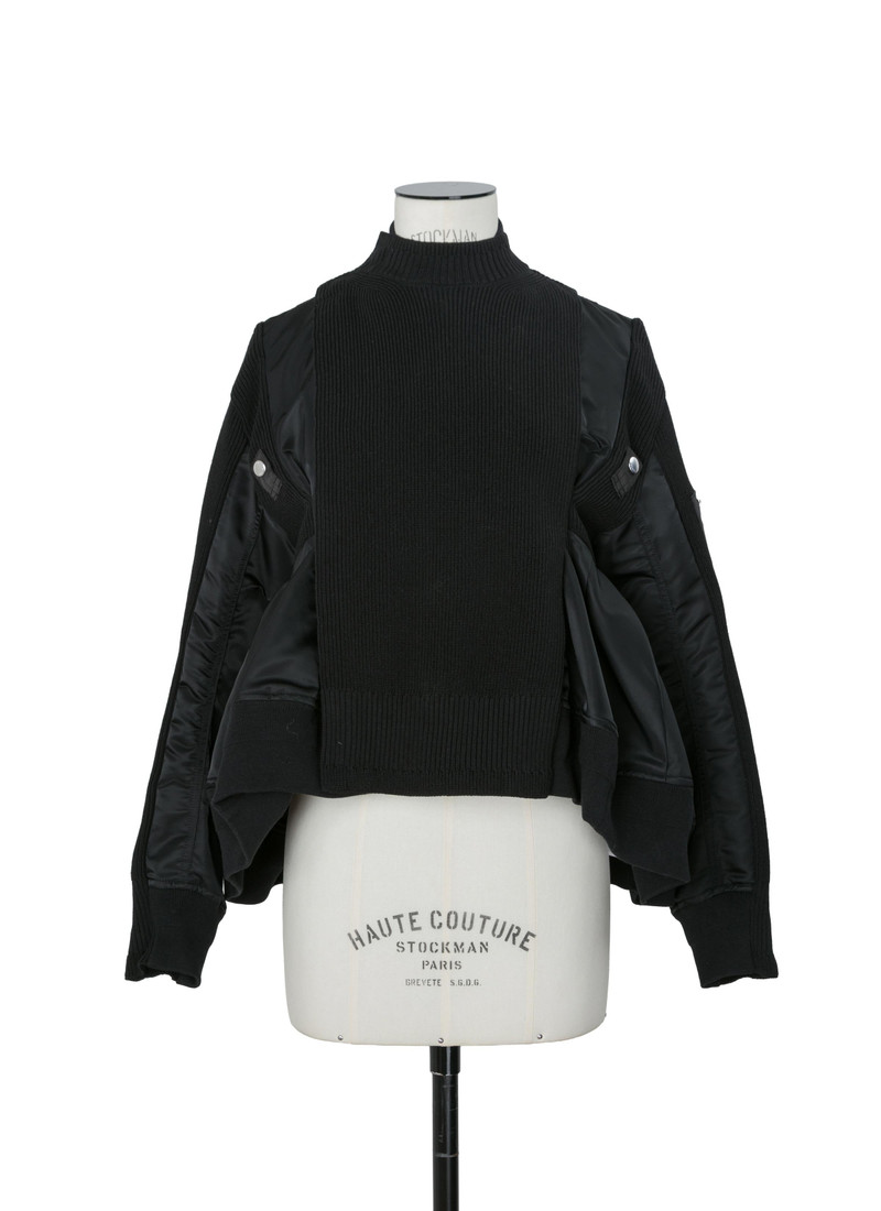 Nylon Twill x Knit Blouson 1