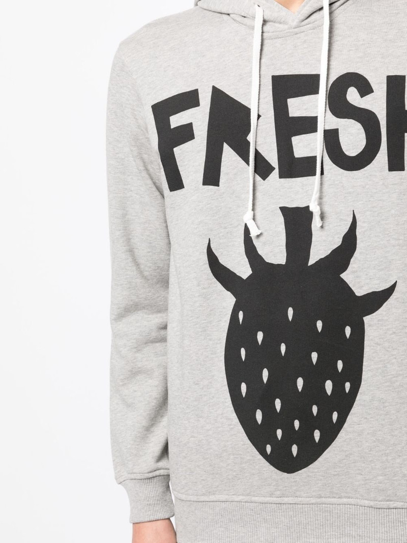 graphic-print cotton hoodie 5