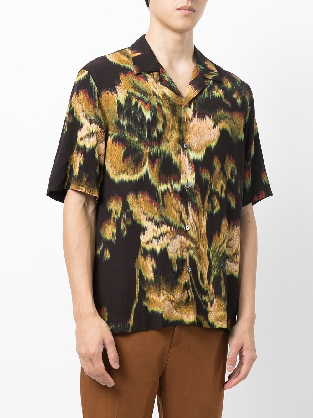 floral-print short-sleeved shirt - 3