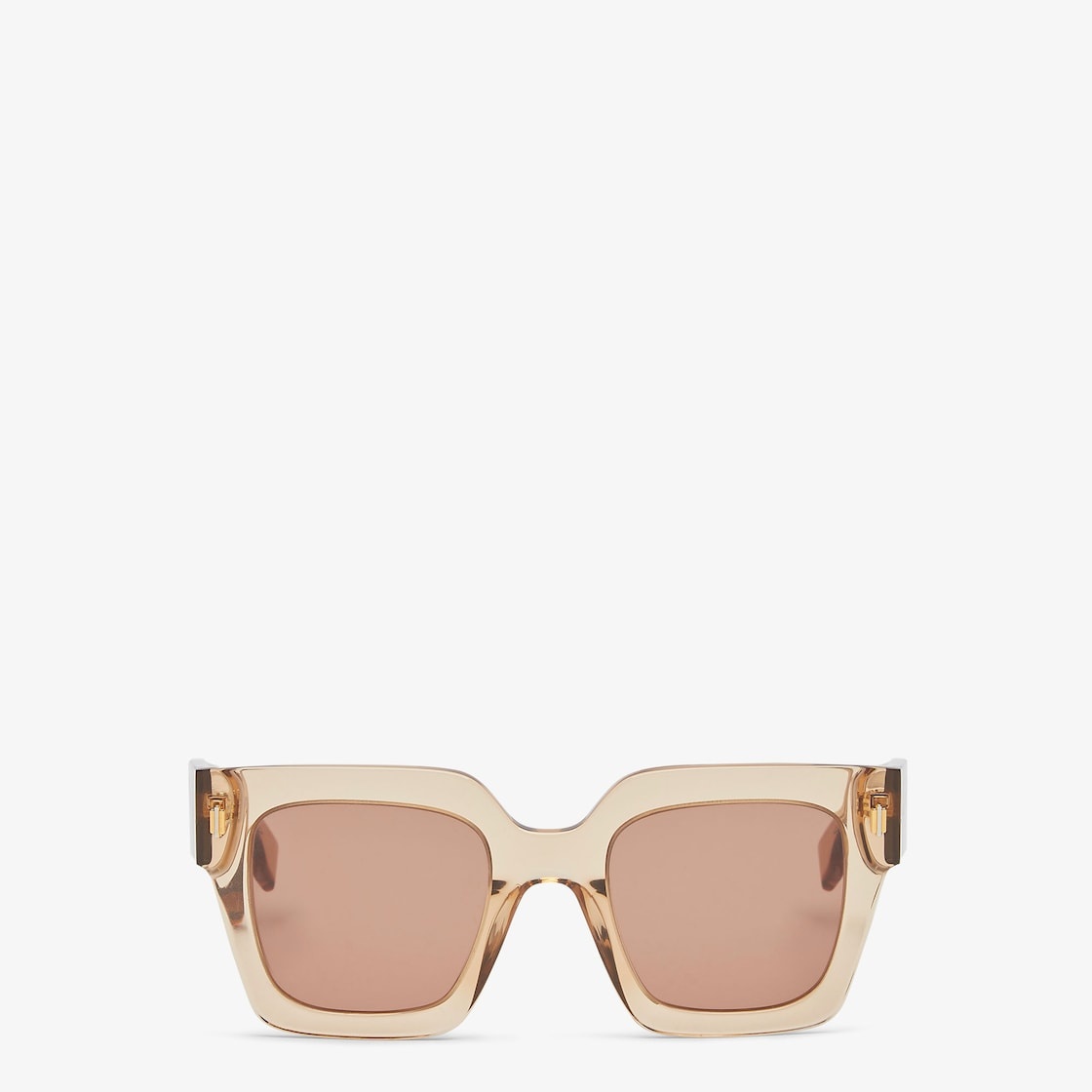 Fendi O'Lock Flat-Top Nylon Square Sunglasses