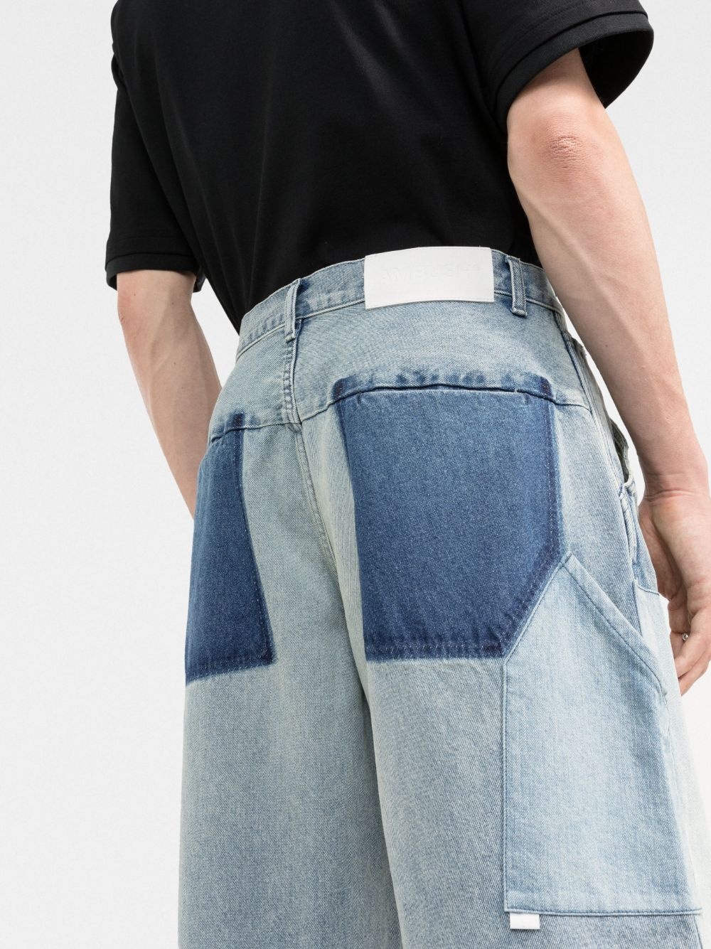panelled wide-leg jeans - 5