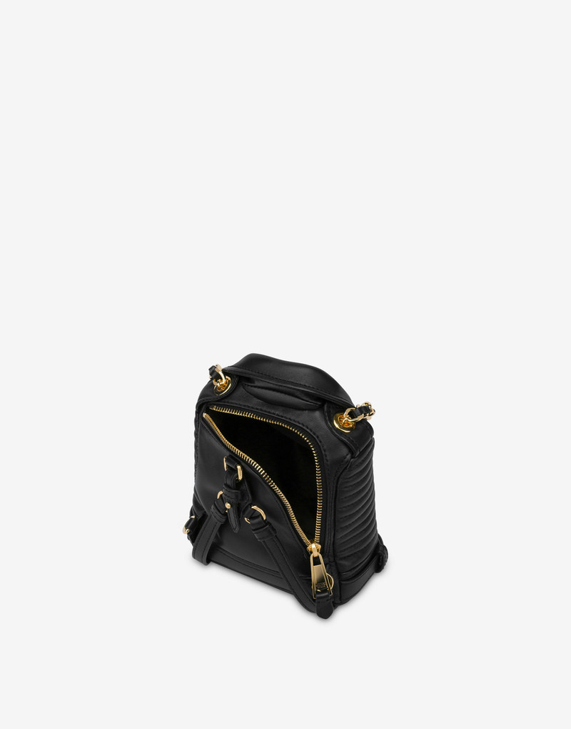 MINI NAPPA LEATHER BIKER BACKPACK 3