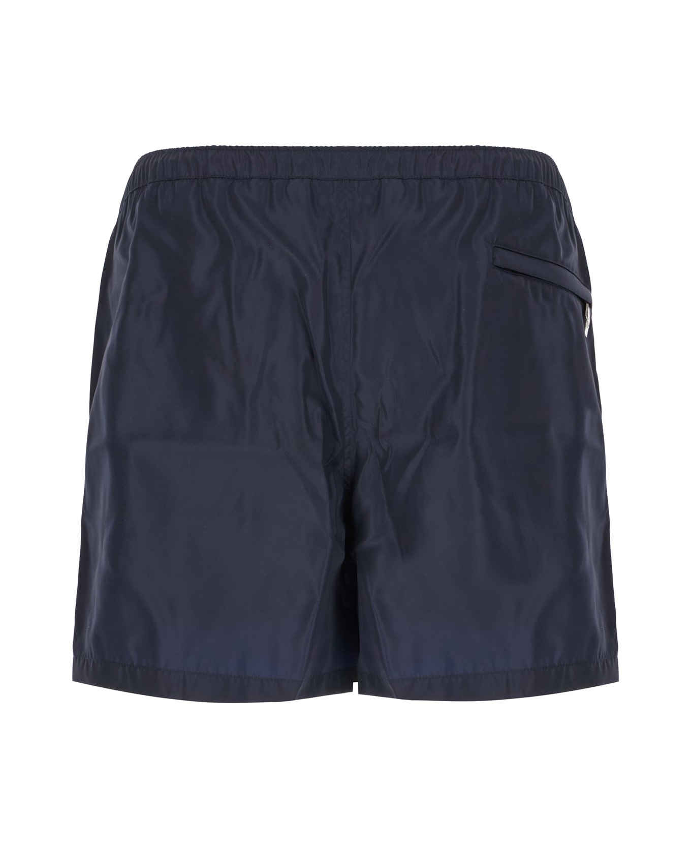 Navy Blue Nylon Swimming Shorts - 2