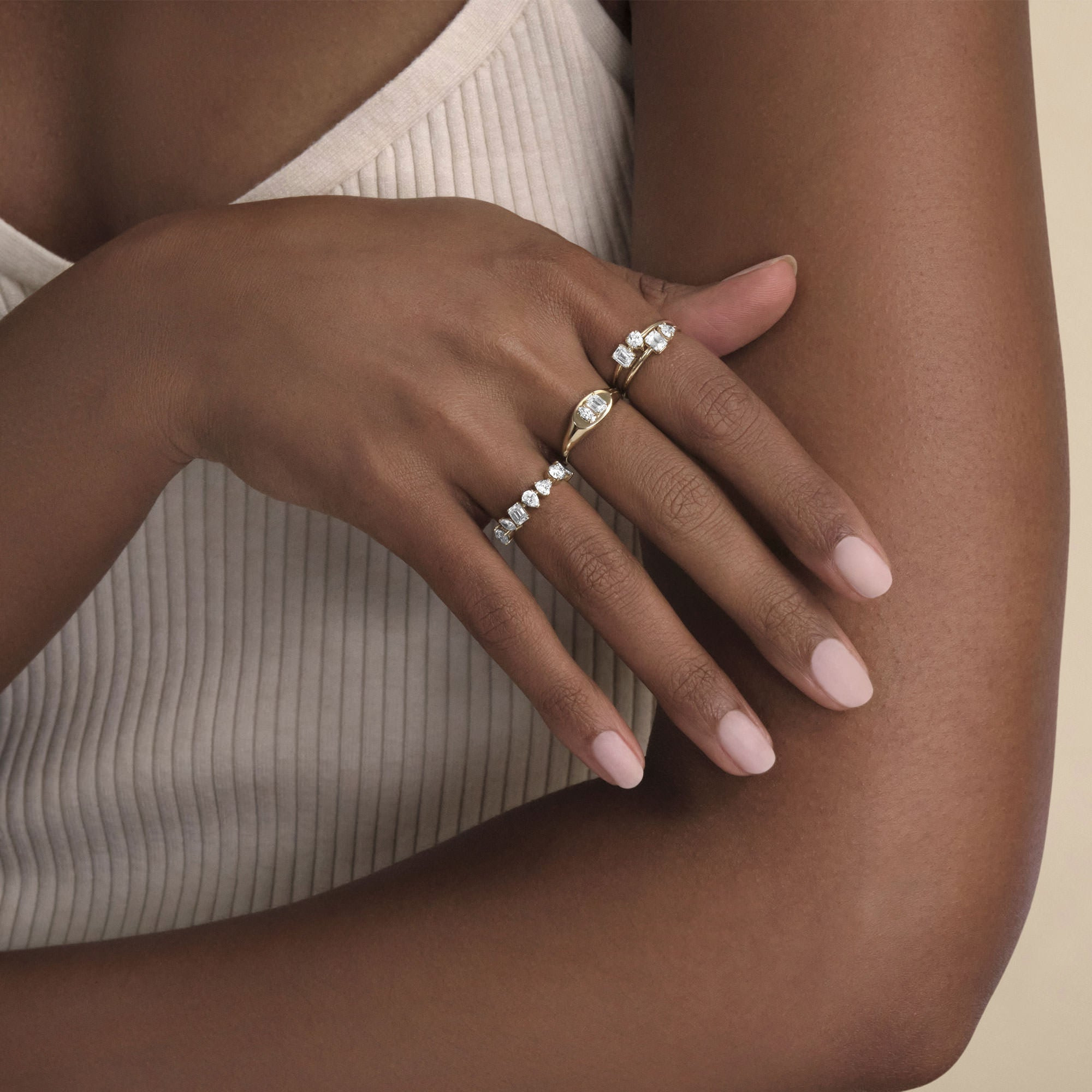 LAB-Created Diamond Soiree Signet - 4