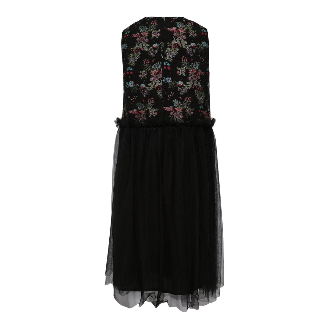 Floral Pattern Cut Jacquard Dress - 3
