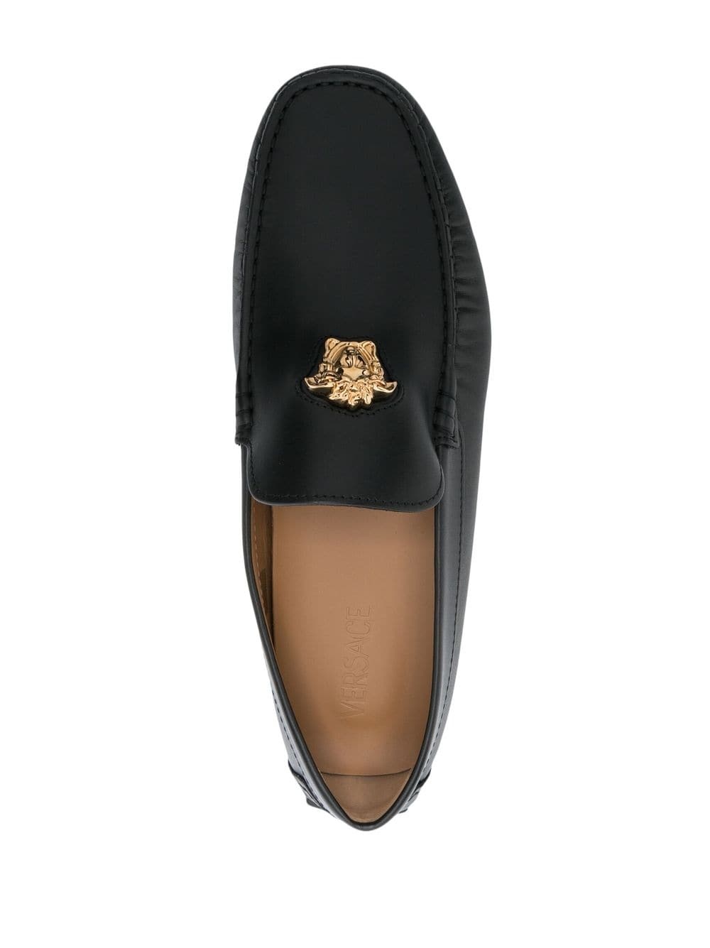 Medusa Head leather loafers - 4