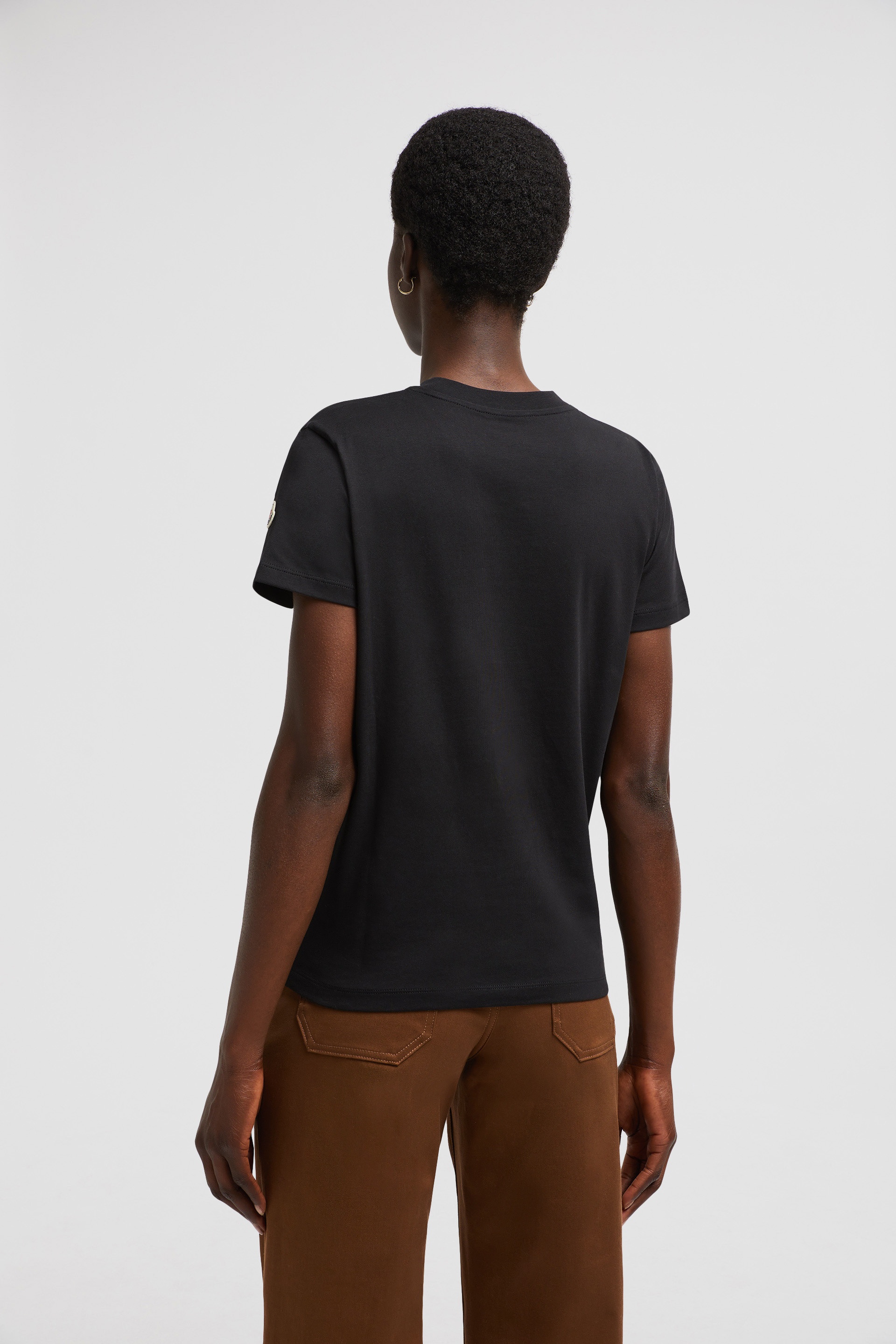 Embroidered Tonal Logo Cotton T-Shirt - 5
