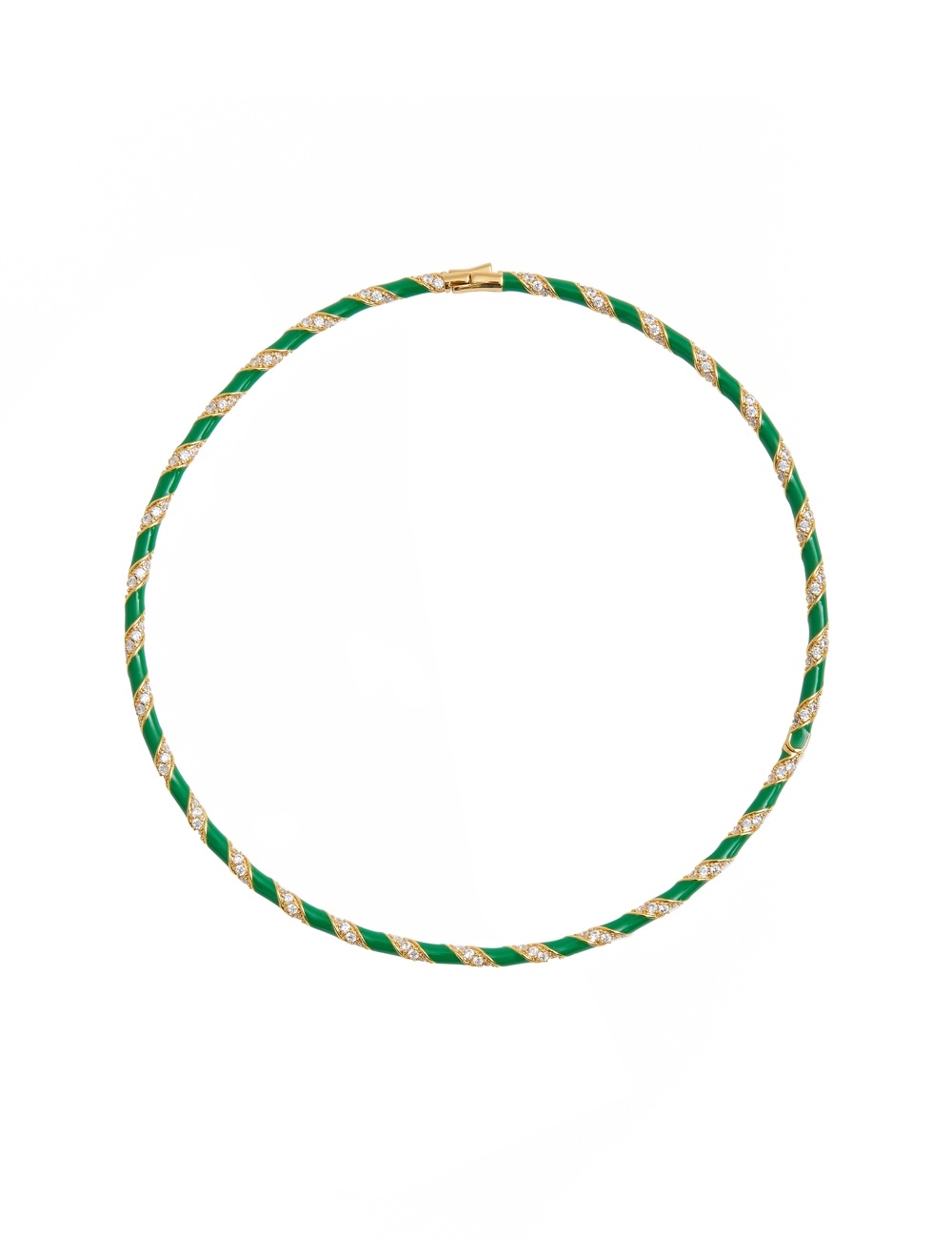 CANDY STRIPE PAVE CHOKER - 1
