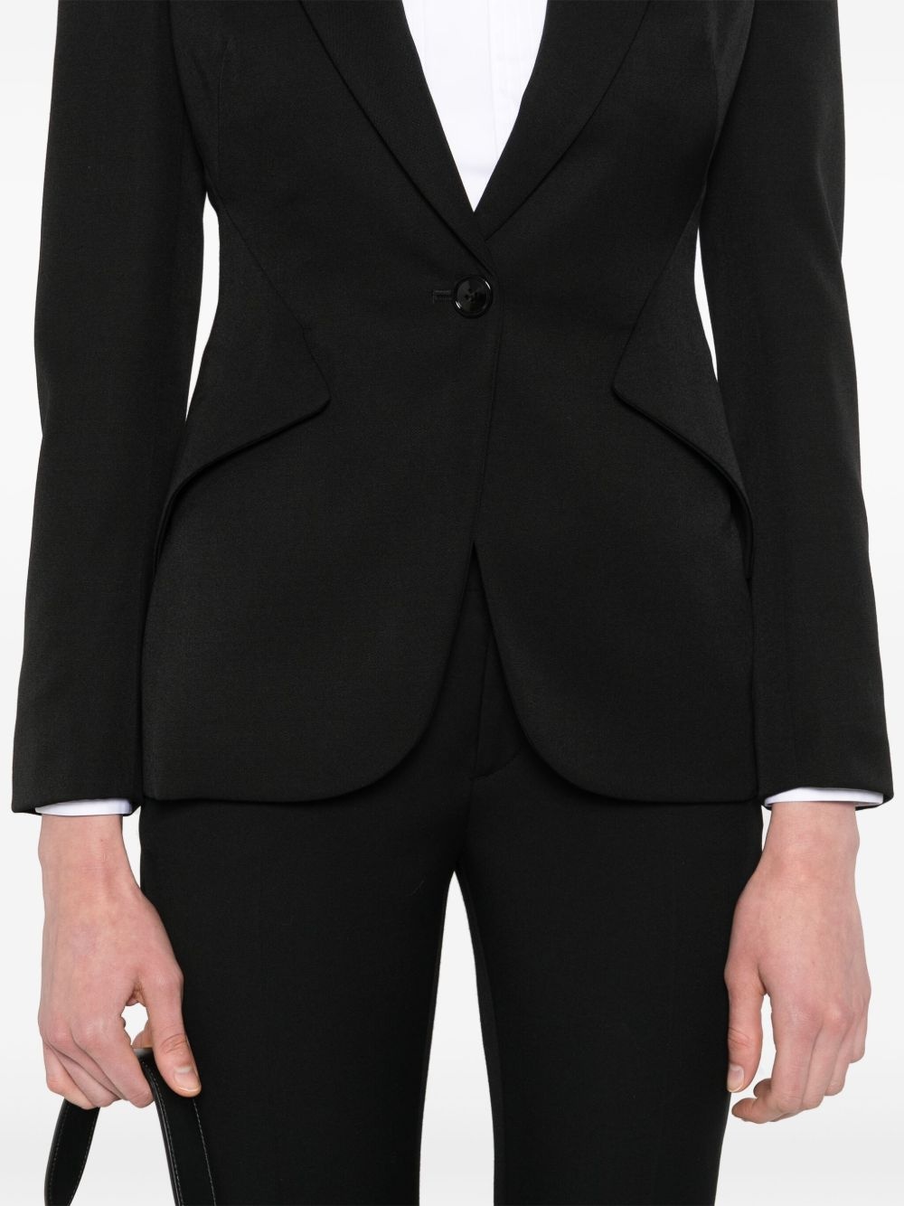 wool single-breasted blazer - 5