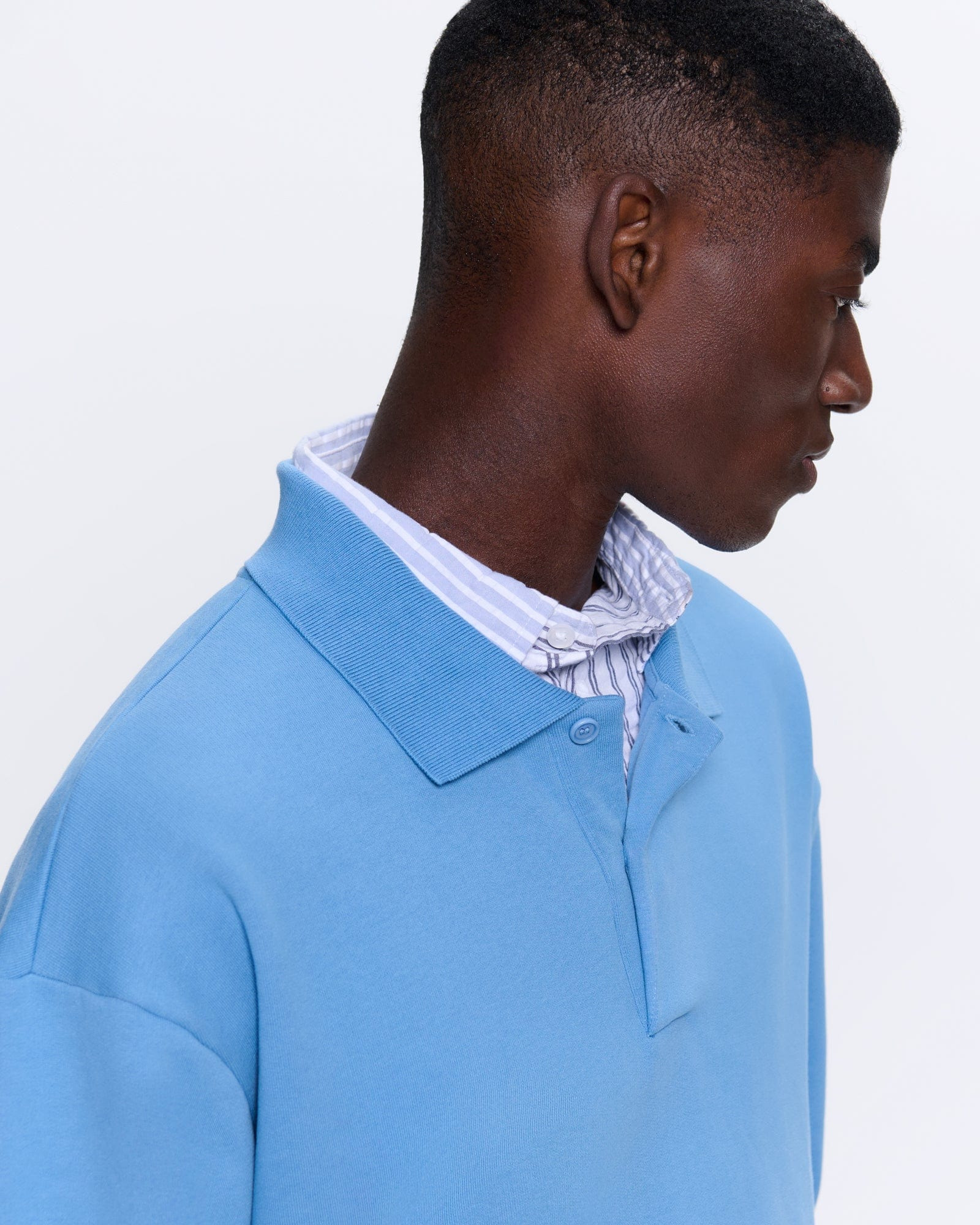 Mens DNA Heavyweight Polo Sweatshirt - Summit Blue - 3
