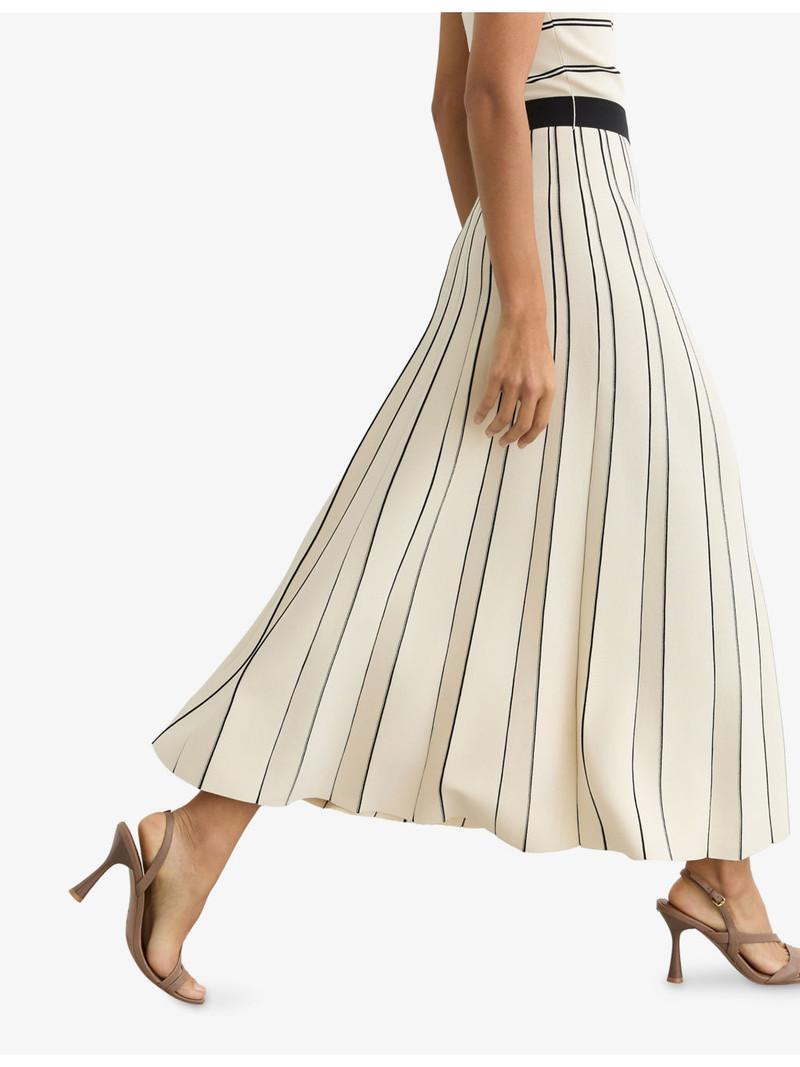 Mallory V-Neck Striped Stretch-Knit Midi Dress 5