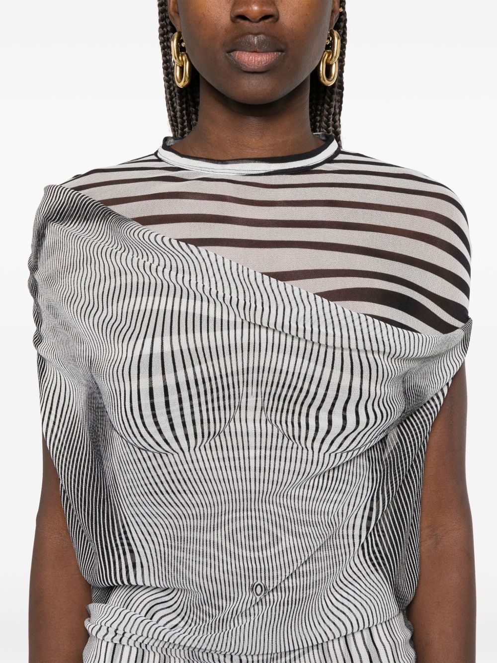The Long Draped Body Morphing maxi dress - 5