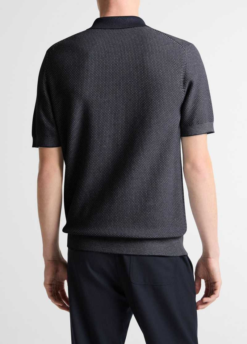 Vince Geo-Jacquard Wool-Blend Blend Polo Sweater outlook