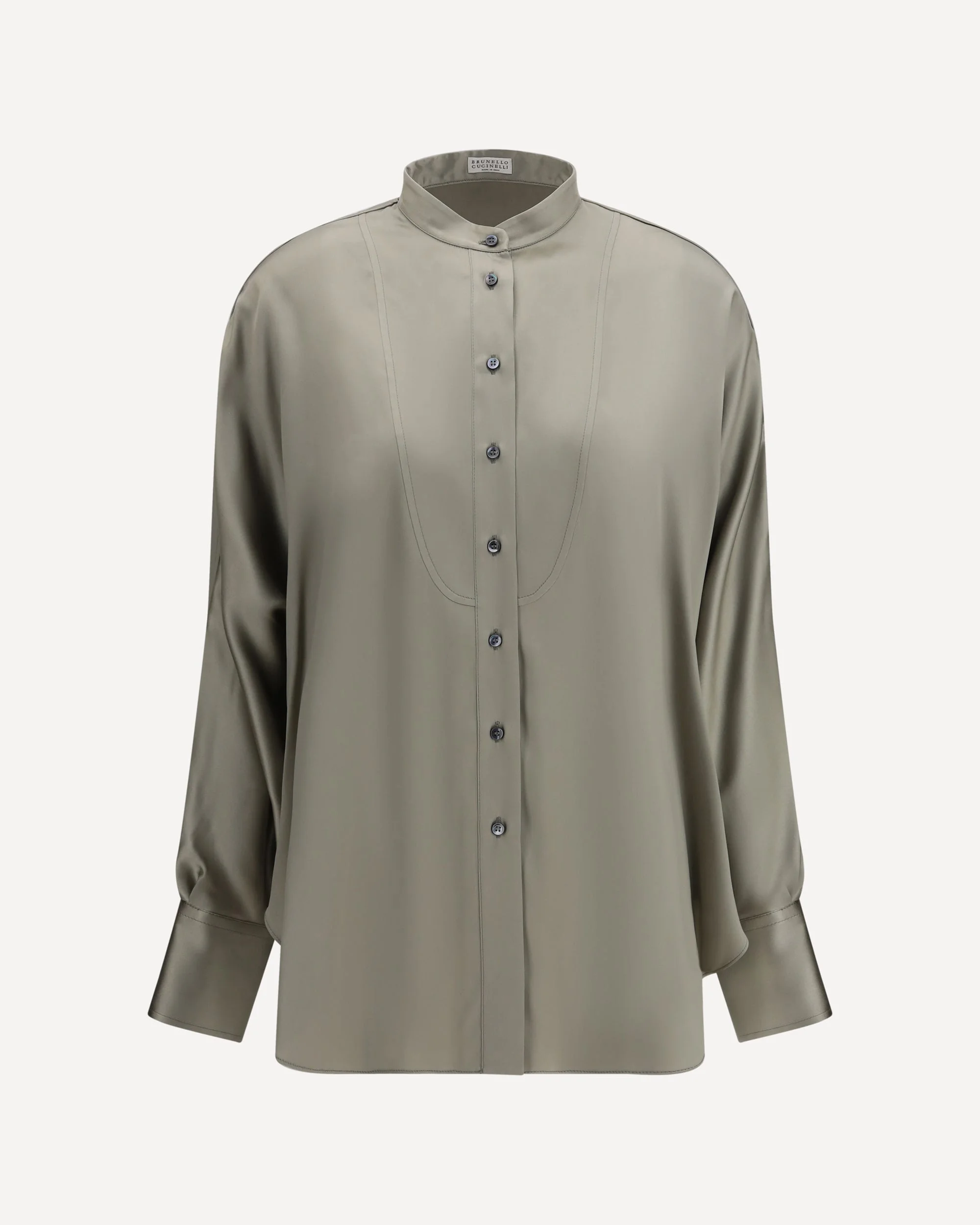 Silk Shirt with monili details - 1