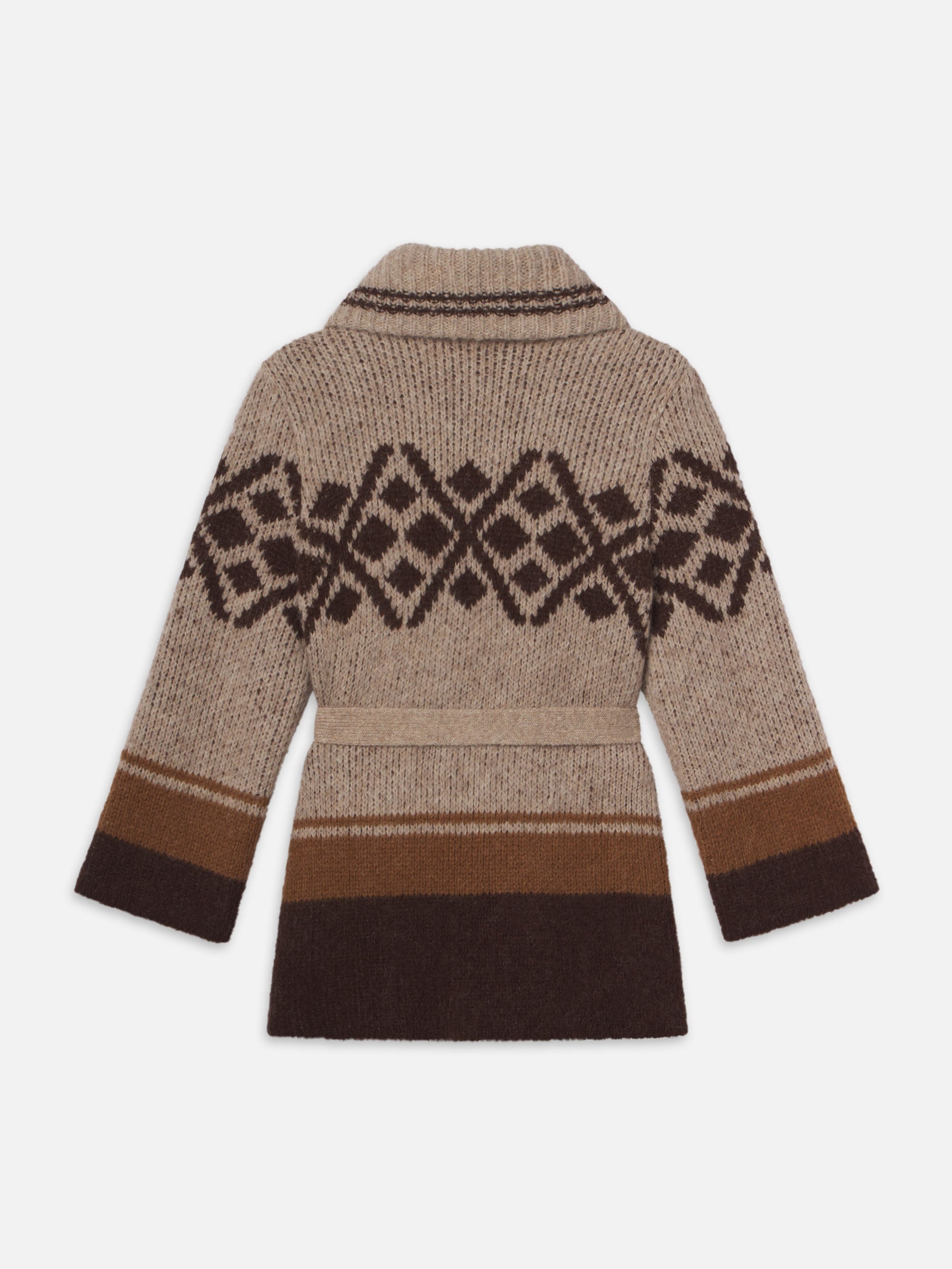 Fair Isle Coatigan in Cream Multi - 4
