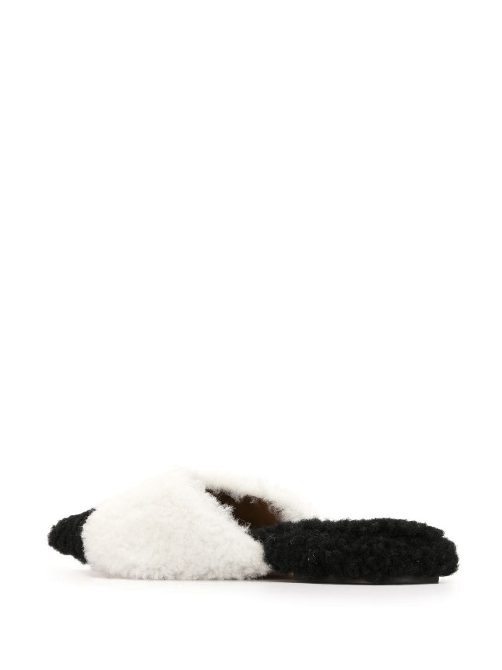 sheepskin monochrome mules - 3