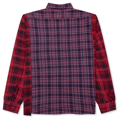 NEEDLES OVER DYED RIBBON WIDE SHIRT - RED outlook