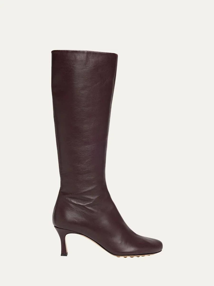 Lagoon Nappa Leather Knee-High Boots - 1