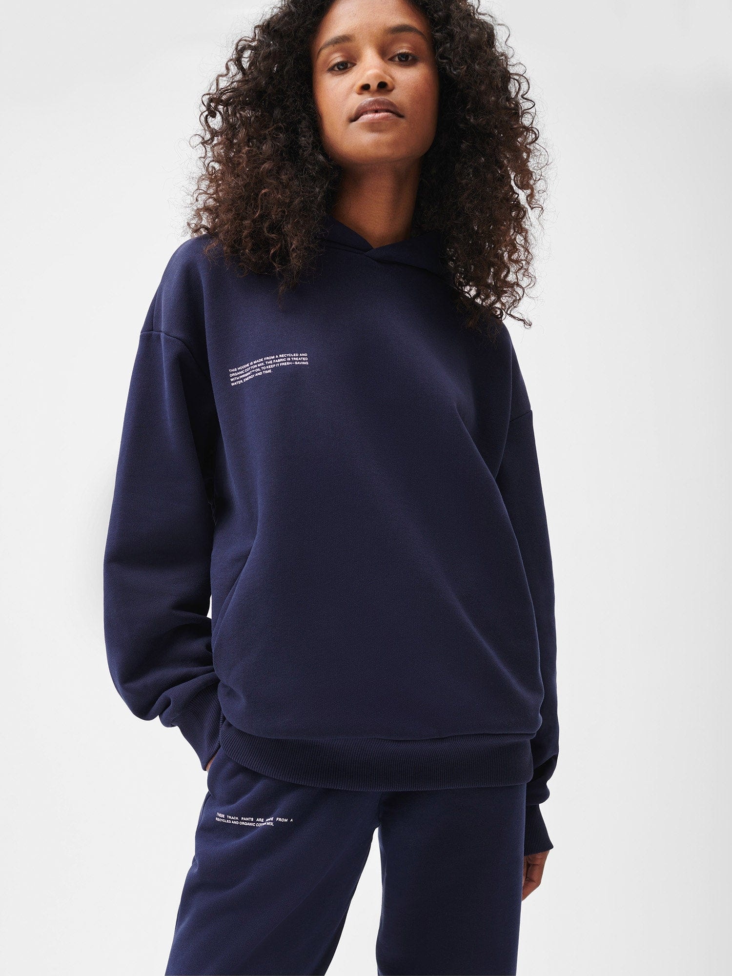 Pangaia Navy Blue Sweatsuit Womens PANGAIA Womens 365 Heavyweight