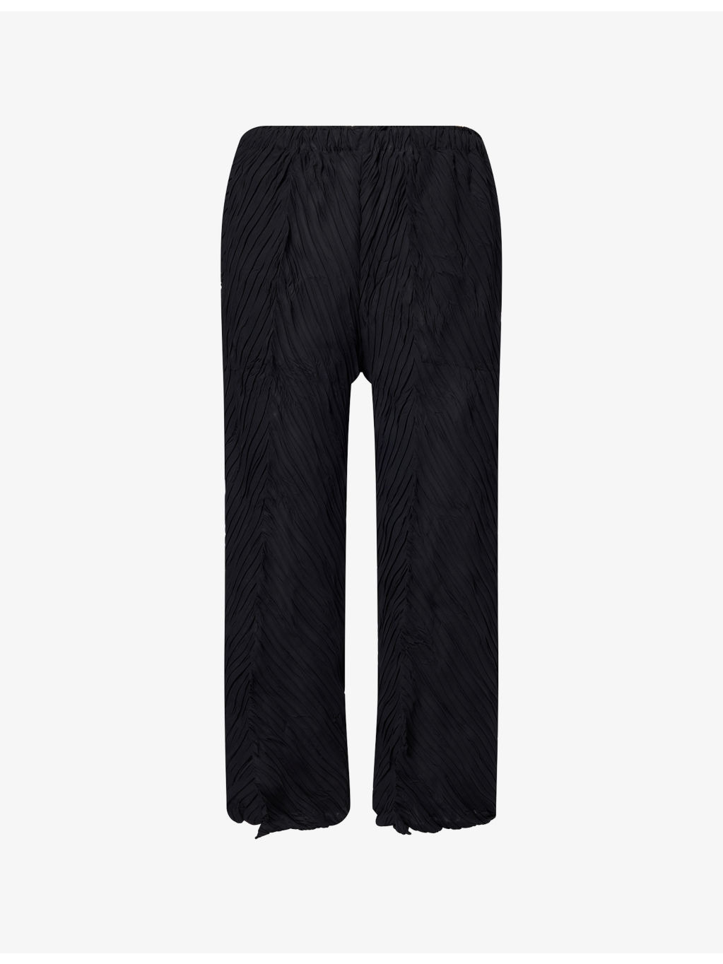 Wrinkled Straight-Leg Knitted Trousers - 1