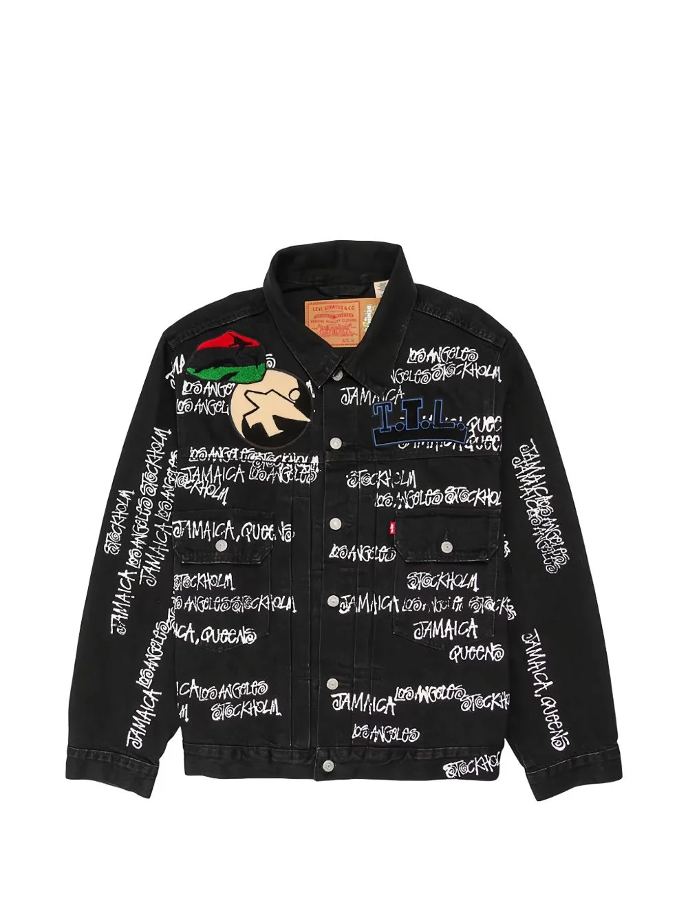x Stussy x Our Legacy TTL appliquéd denim jacket - 1