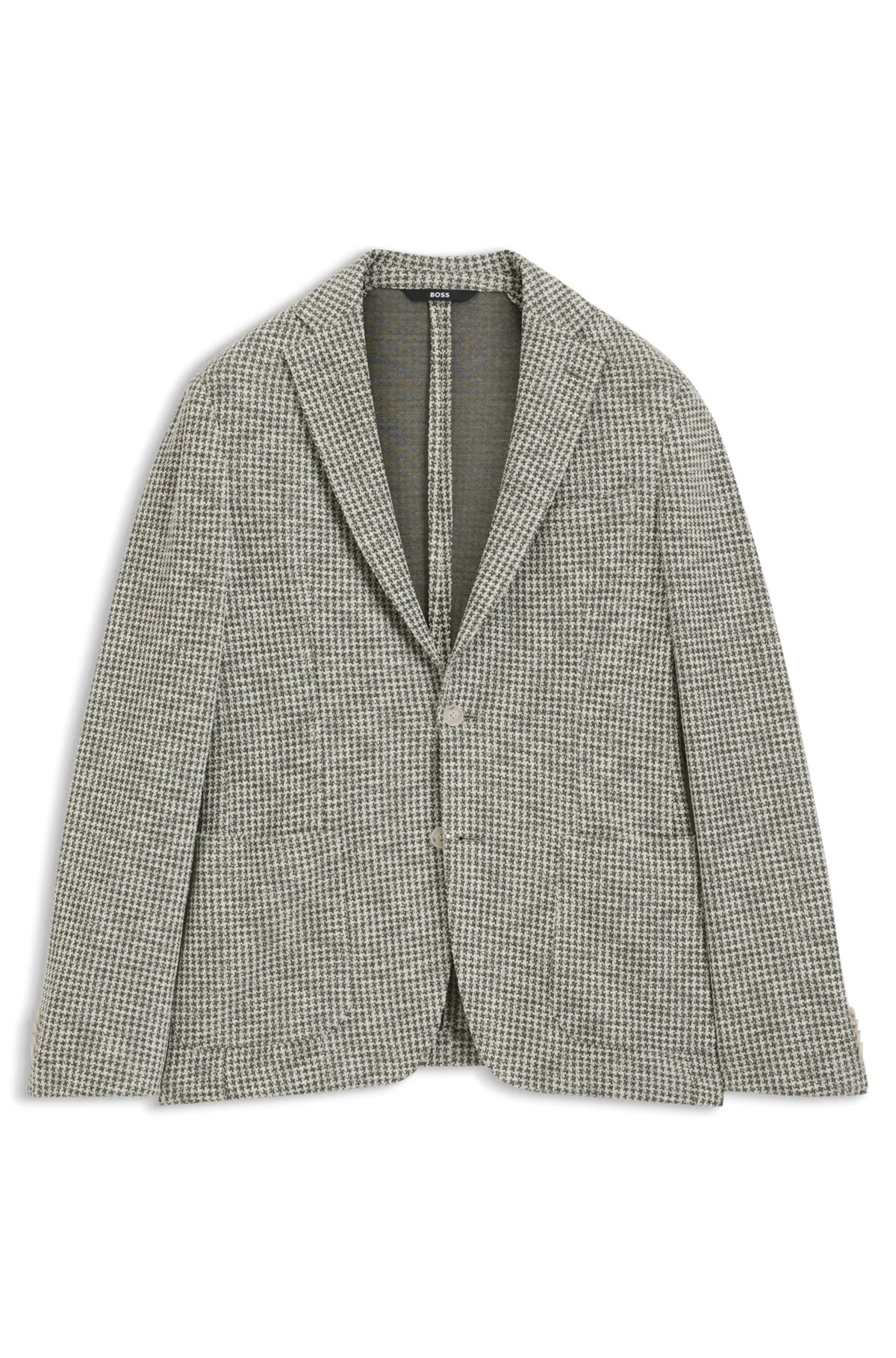 SLIM-FIT JACKET IN A PATTERNED COTTON BLEND - 1