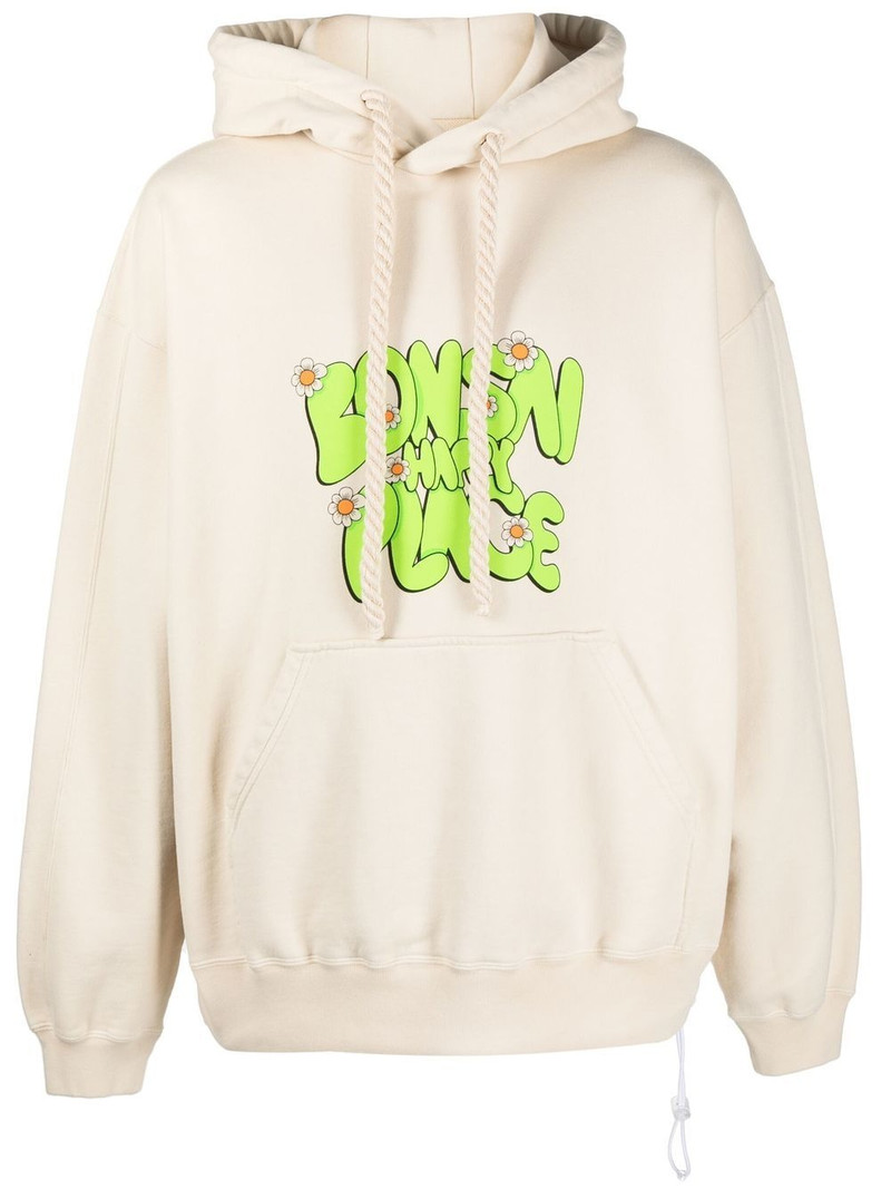 로고 인쇄 면 hoodie 1