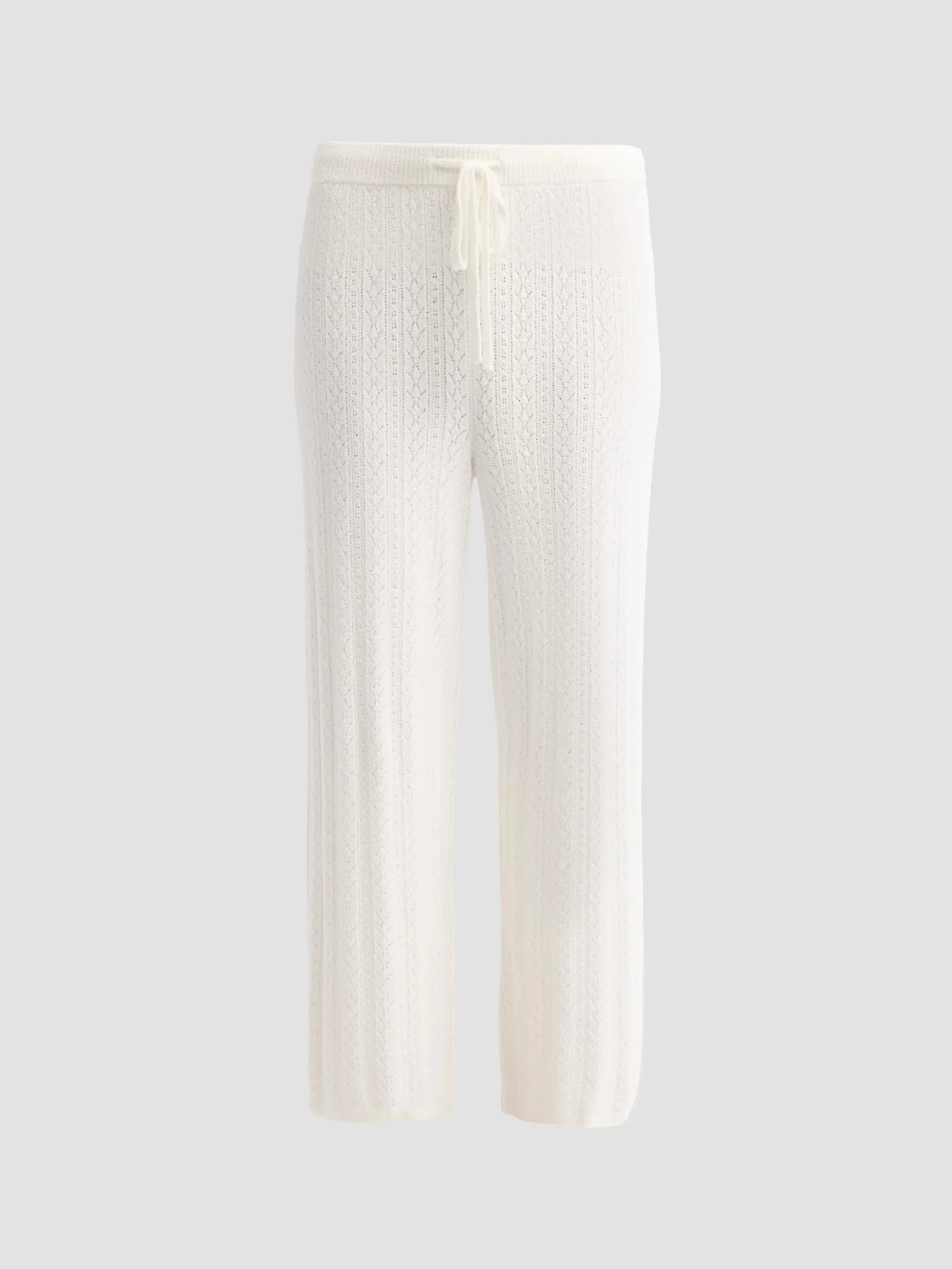 Women's CozyChic Ultra Lite Pointelle Crop Pants - Pearl - 1